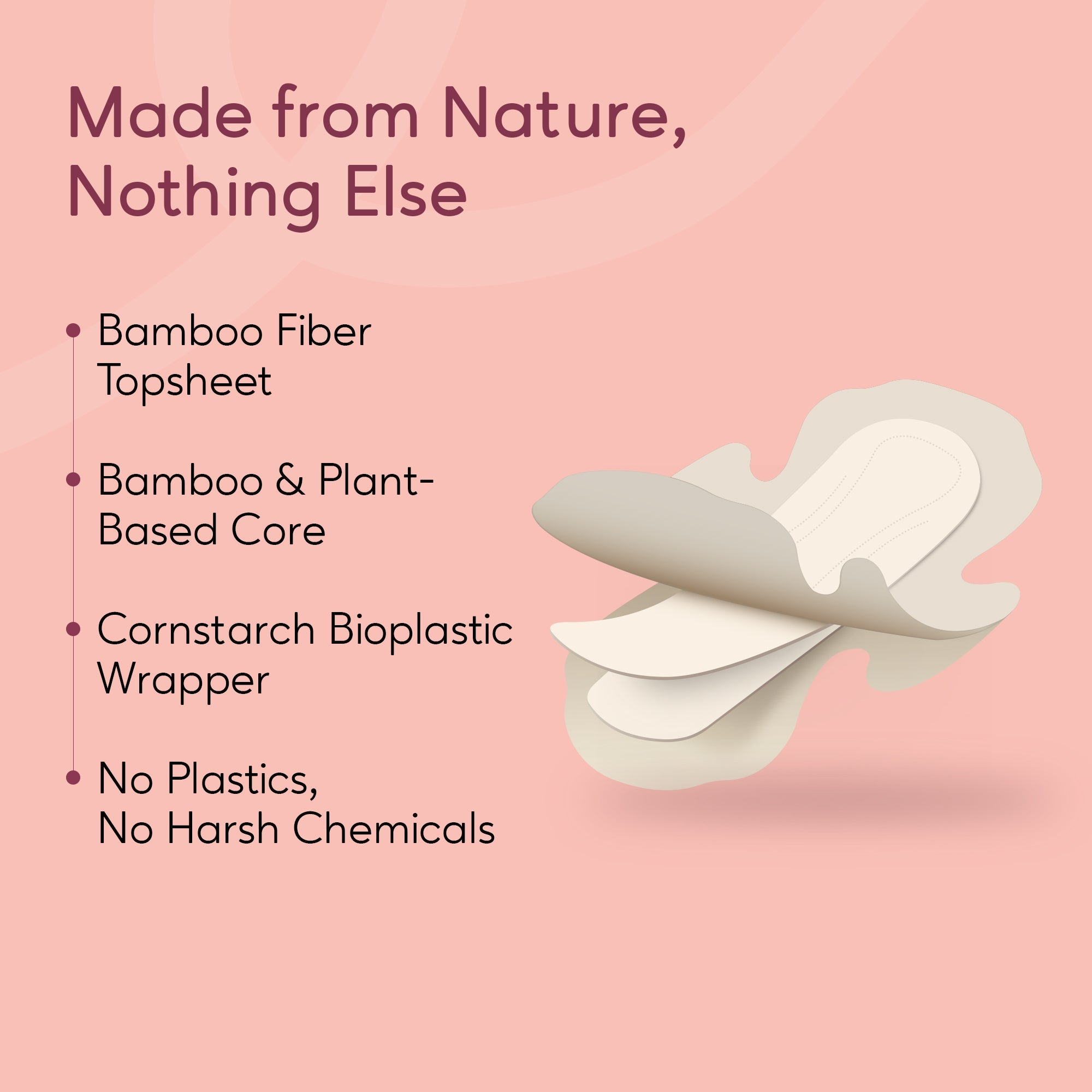 Bamboo Ultra Pads Super Plus, Overnight Period Protection