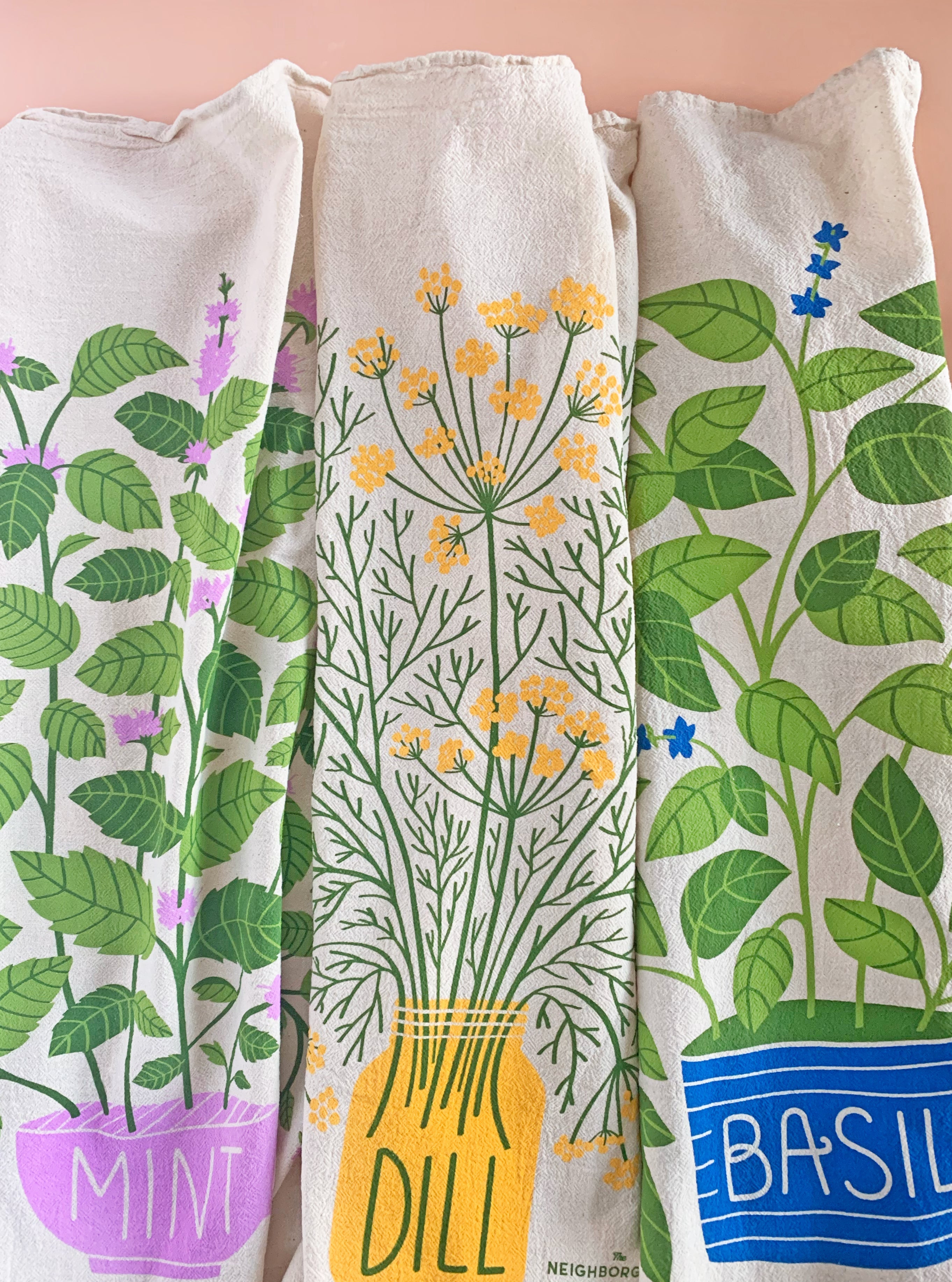 Basil Organic Cotton Dish Towel