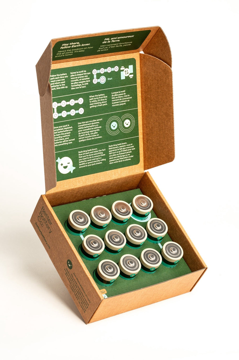 BetterBattery Eco D Cell Batteries – 12 Pack