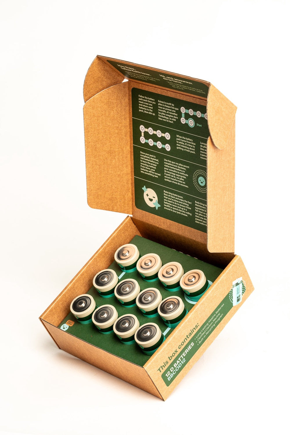 BetterBattery Eco D Cell Batteries – 12 Pack