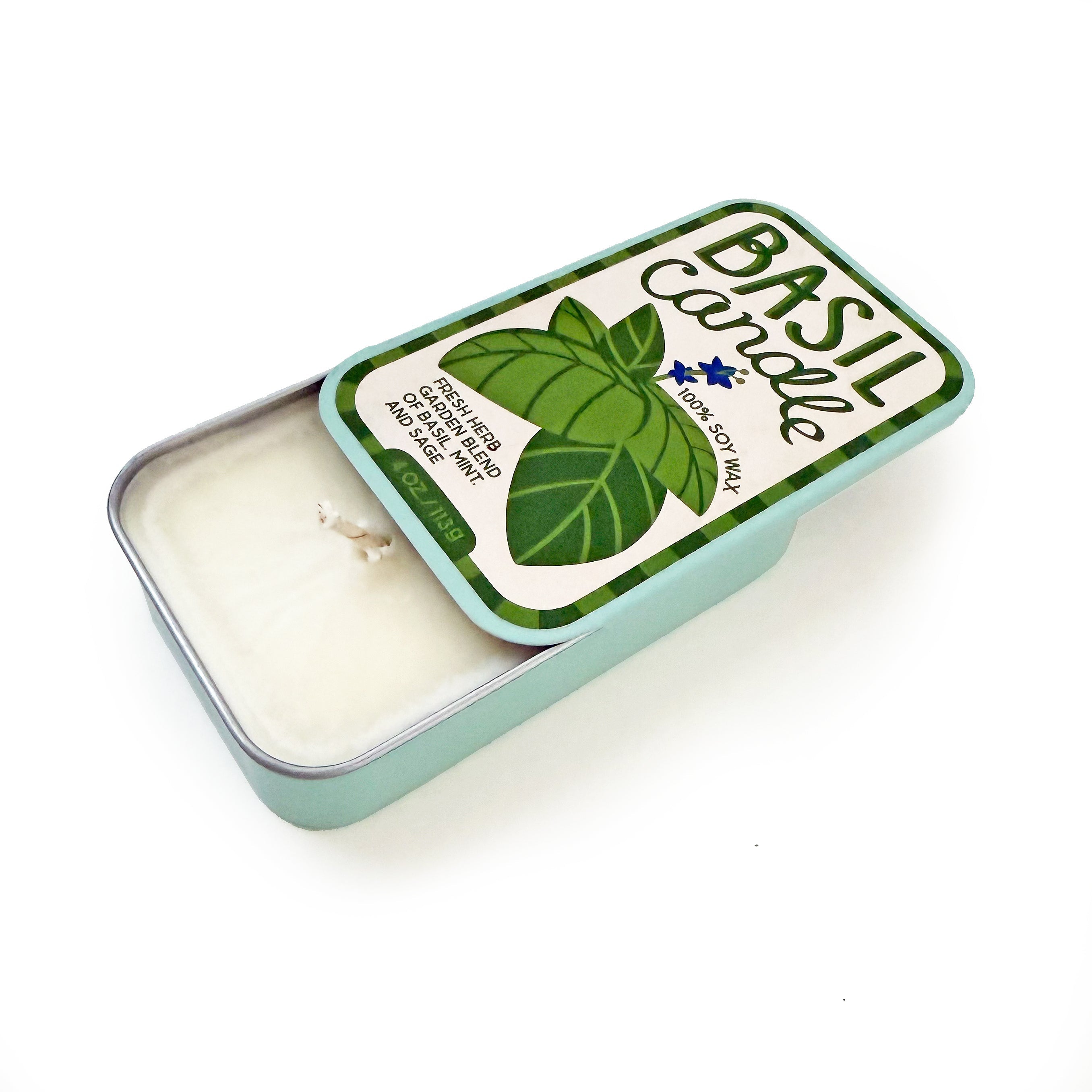 The Neighborgoods Basil Candle - Soy Wax Sardine Tin