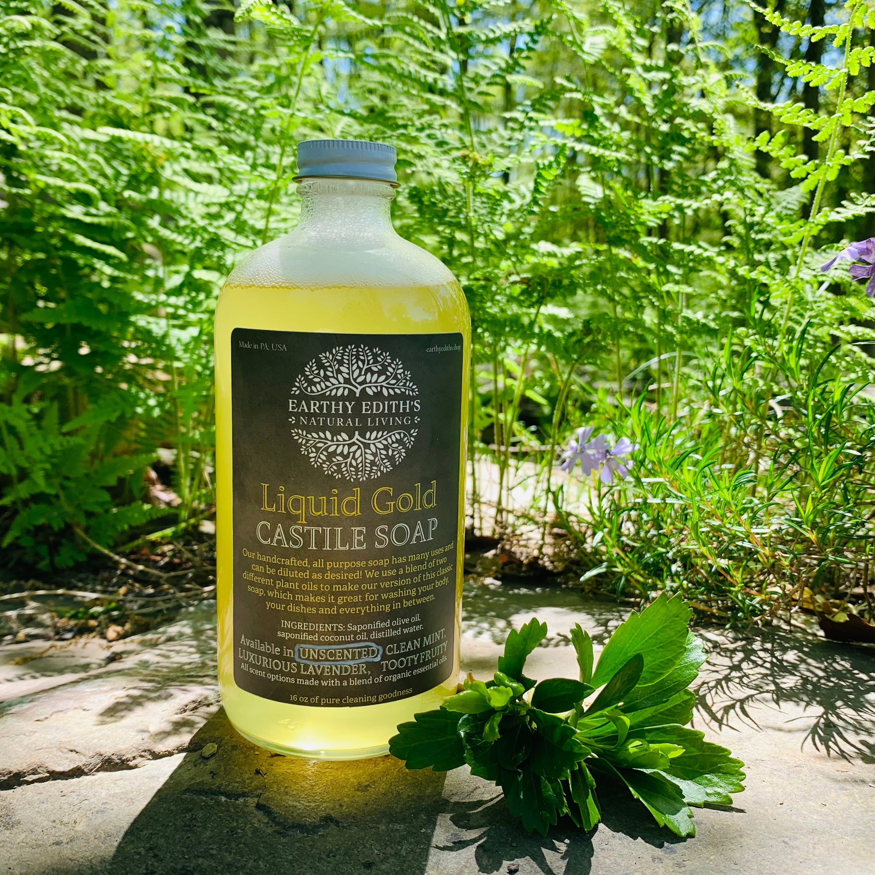 Earthy Ediths Liqui Gold Castile Soap