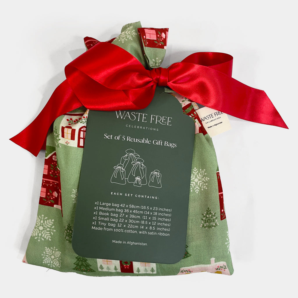 Folk Julandsby (Reusable Gift Bag Set)