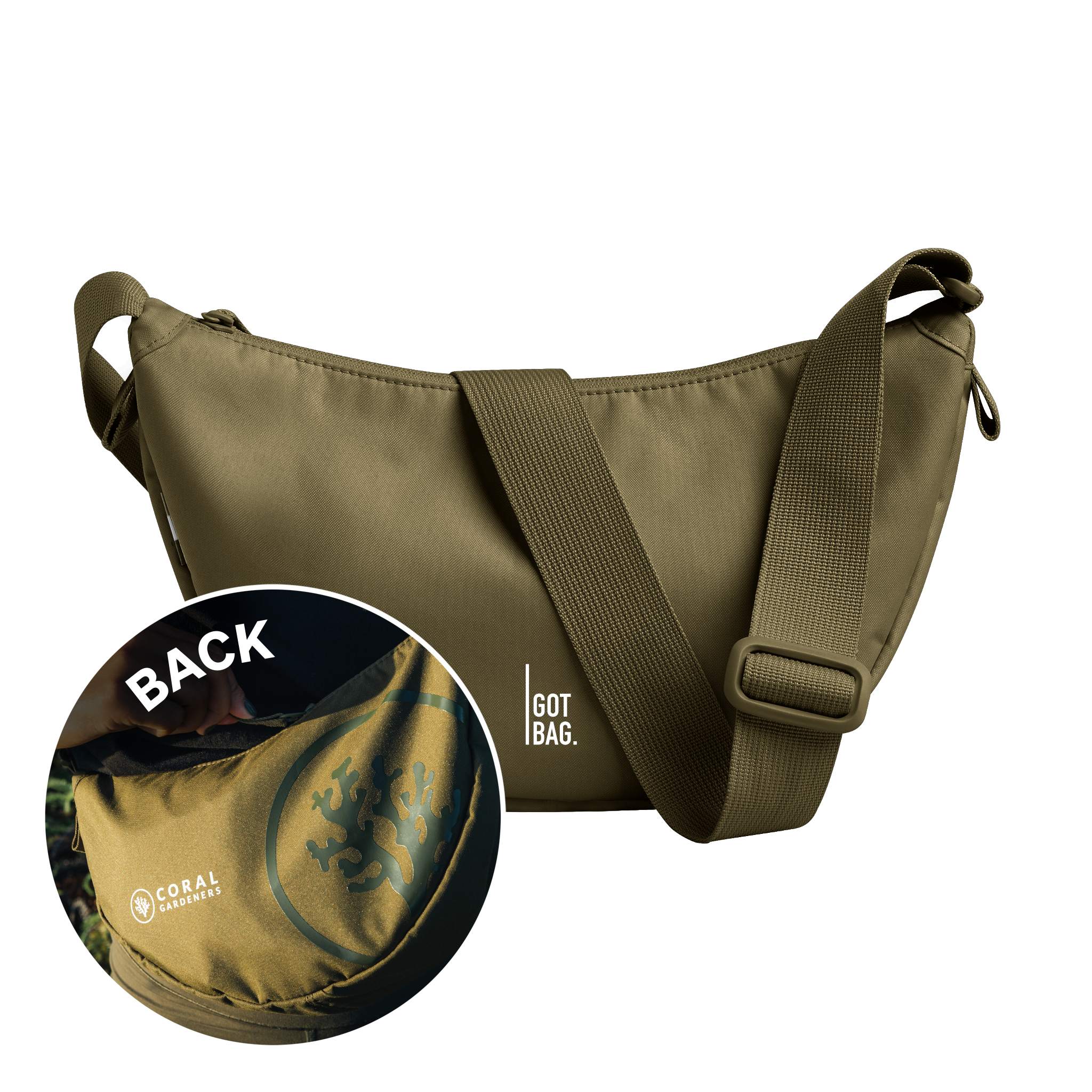 GOT BAG Moon Bag Small – Compact Recycled Ocean Plastic Handbag