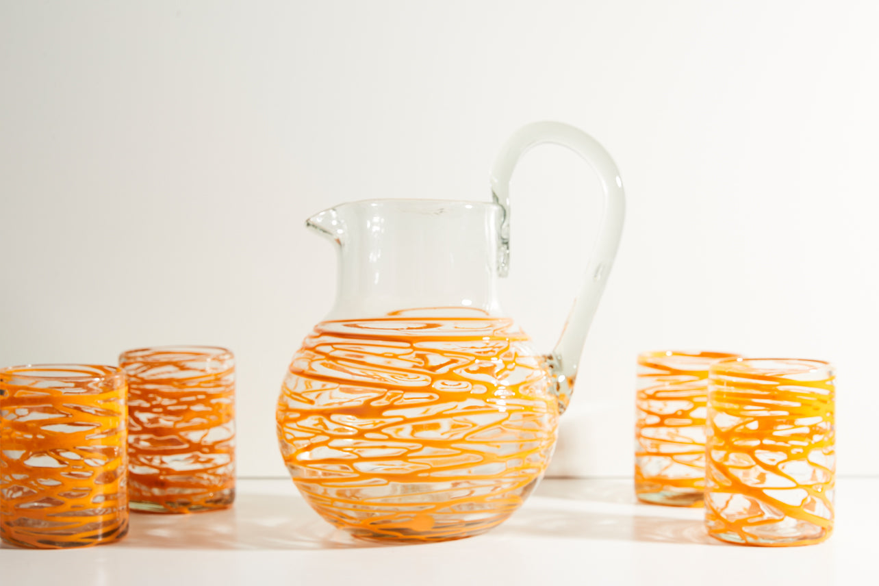 Handblown Glass Pitcher