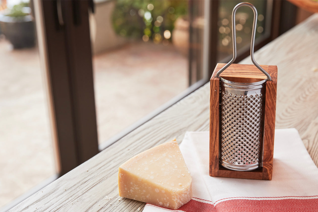 Italian Olivewood Parmesan Cheese Box Grater