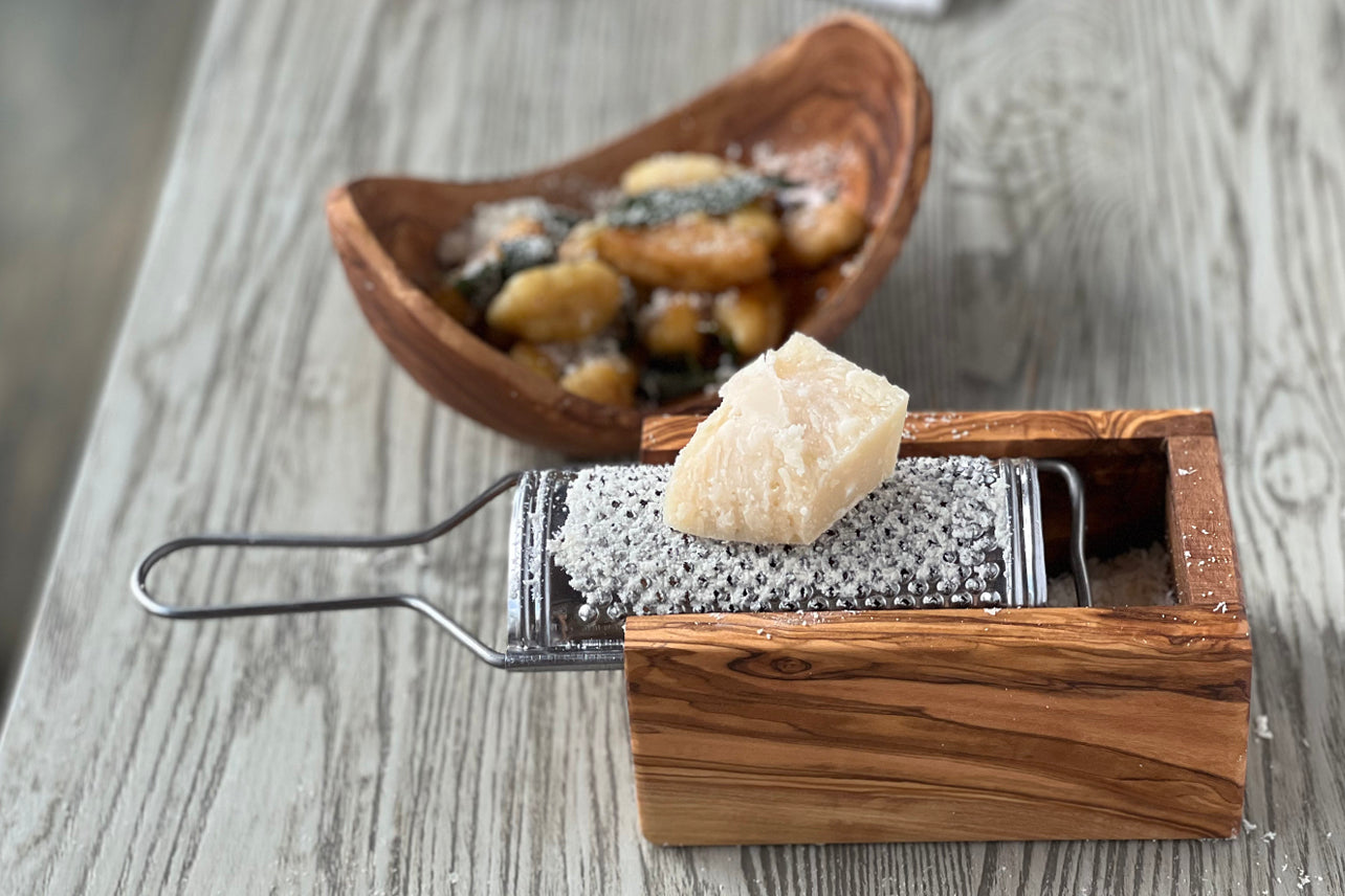 Italian Olivewood Parmesan Cheese Box Grater