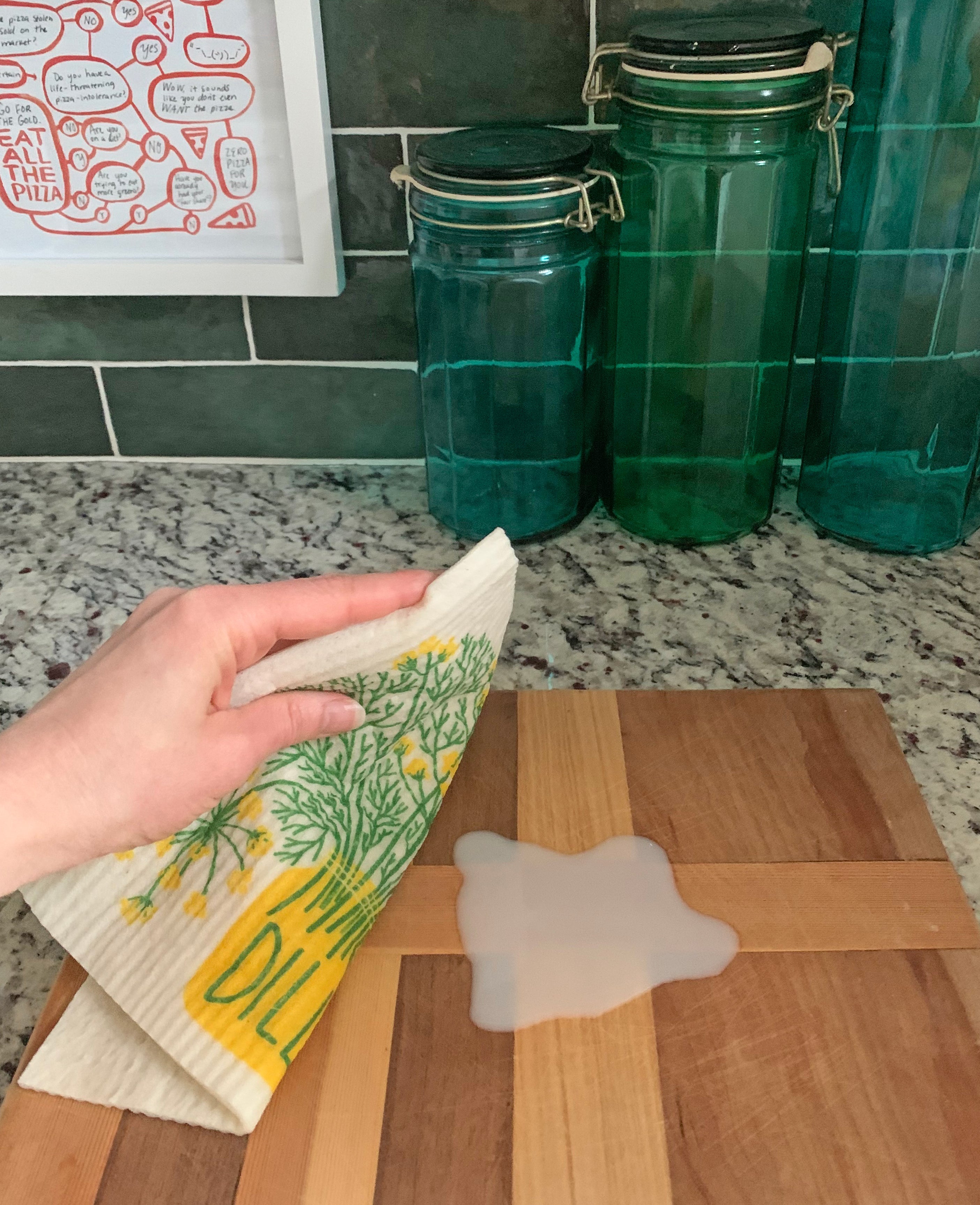 The Neighborgoods Fresh Herbs Sponge Cloth Set of 3