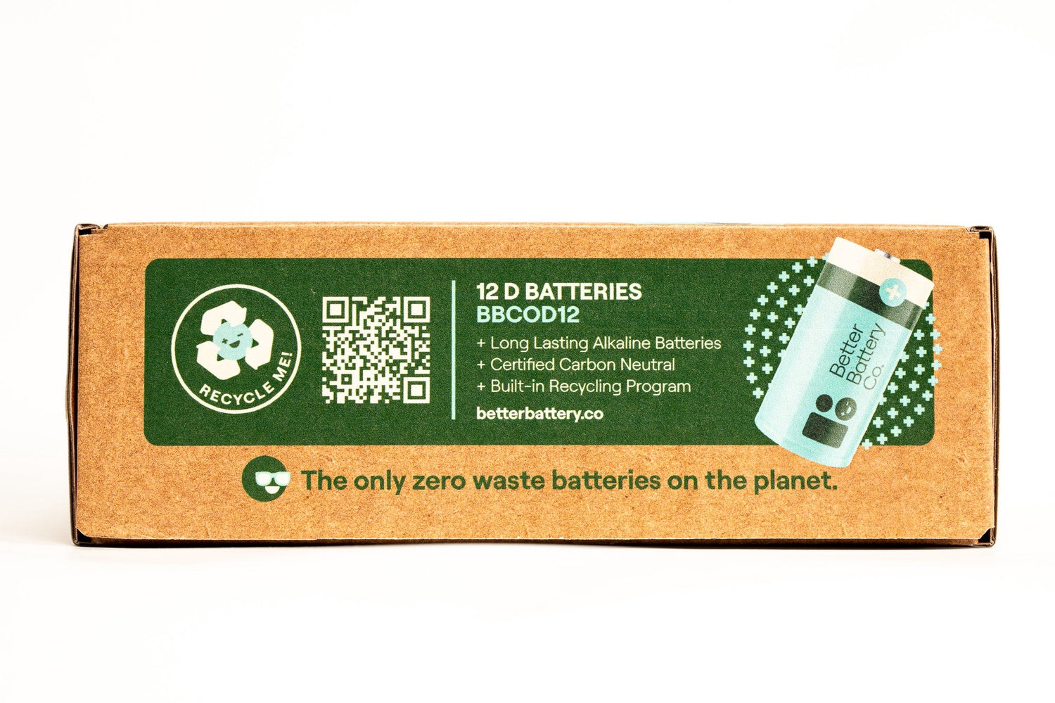 BetterBattery Eco D Cell Batteries – 12 Pack