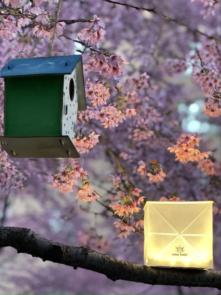 Helix Hybrid Collapsible Solar-Powered Origami Lantern