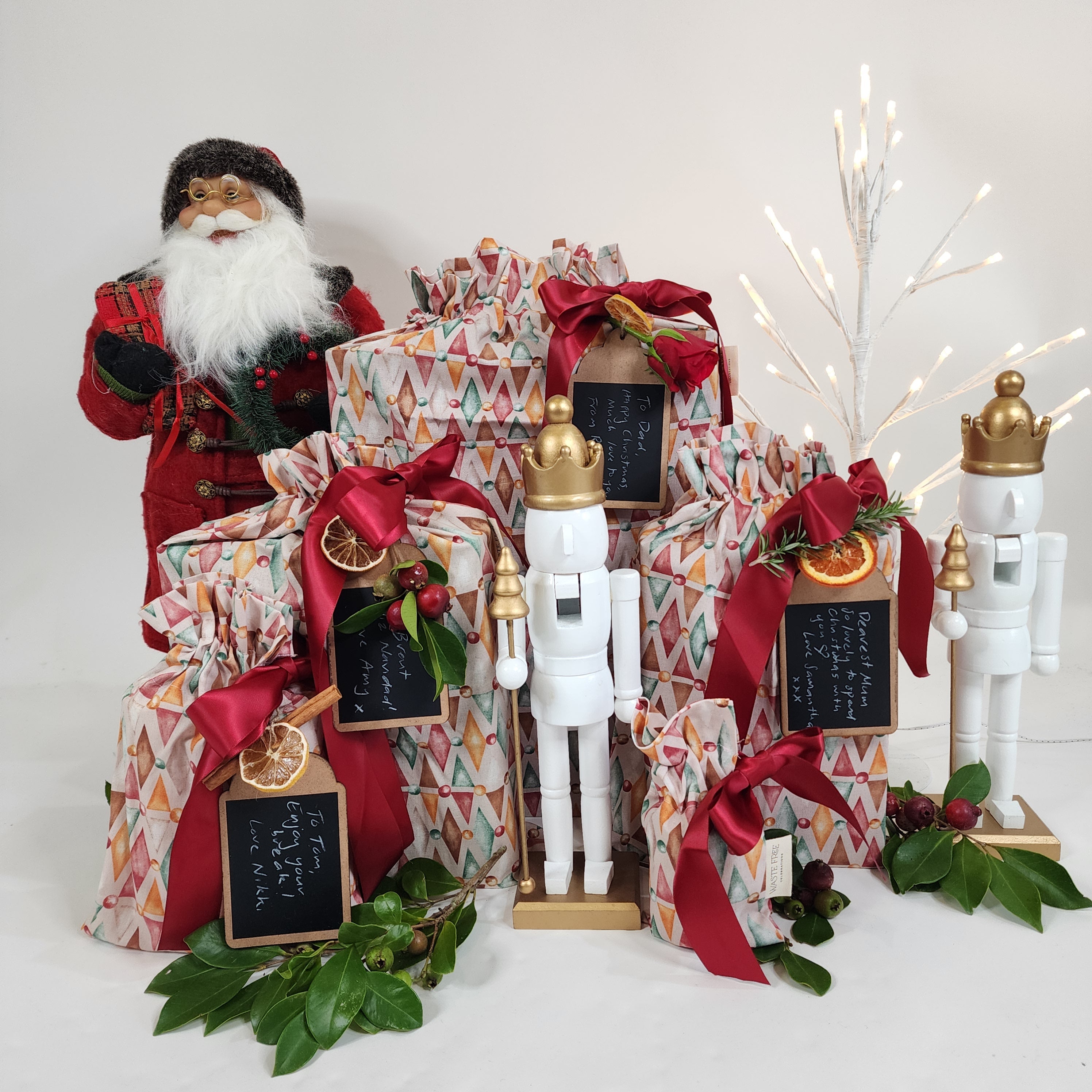 Nutcracker Harlekin (Reusable Gift Bag Set)