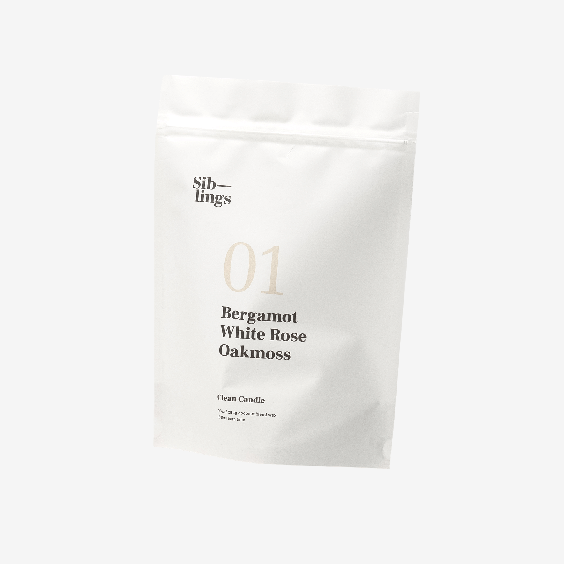 No 01 Candle Refill — Bergamot, White Rose, Oakmoss