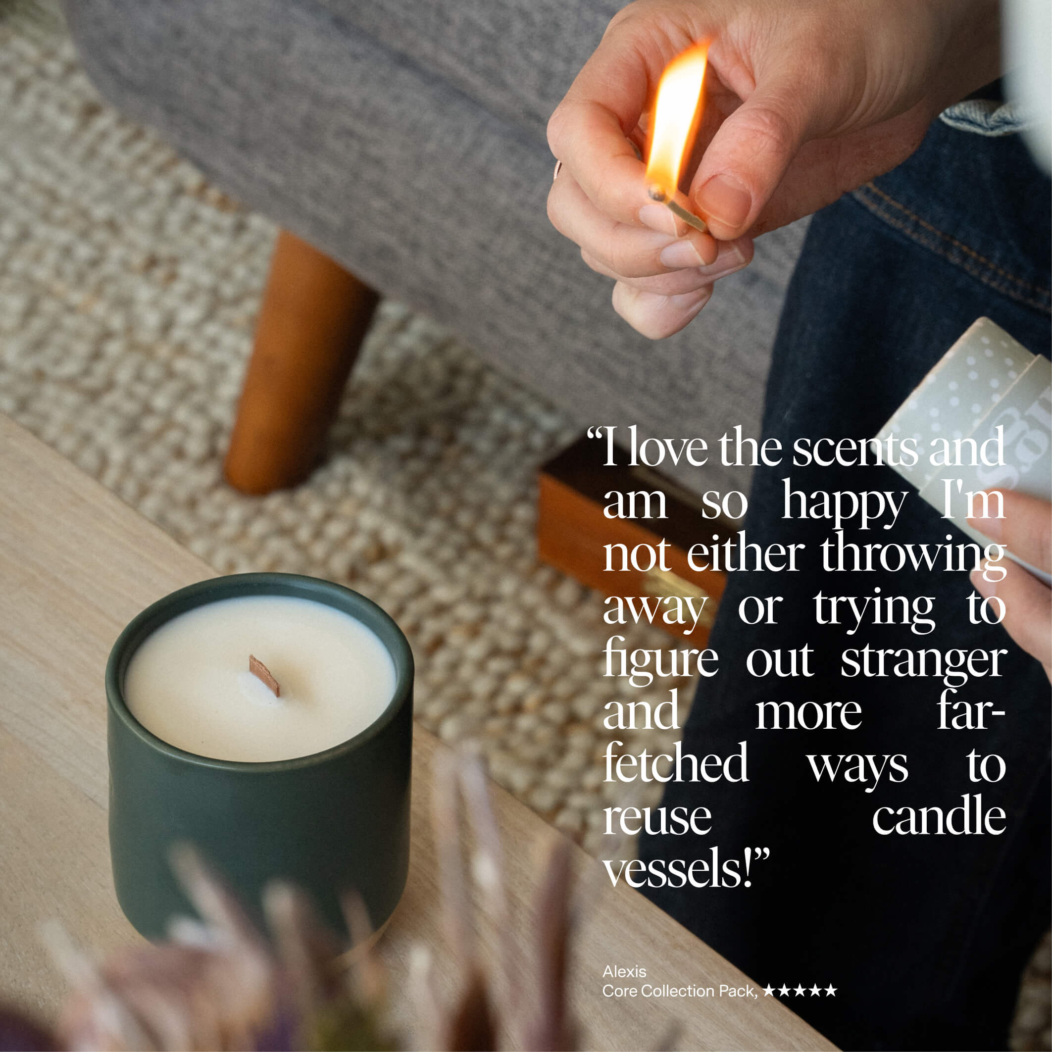 No 01 Candle Refill — Bergamot, White Rose, Oakmoss