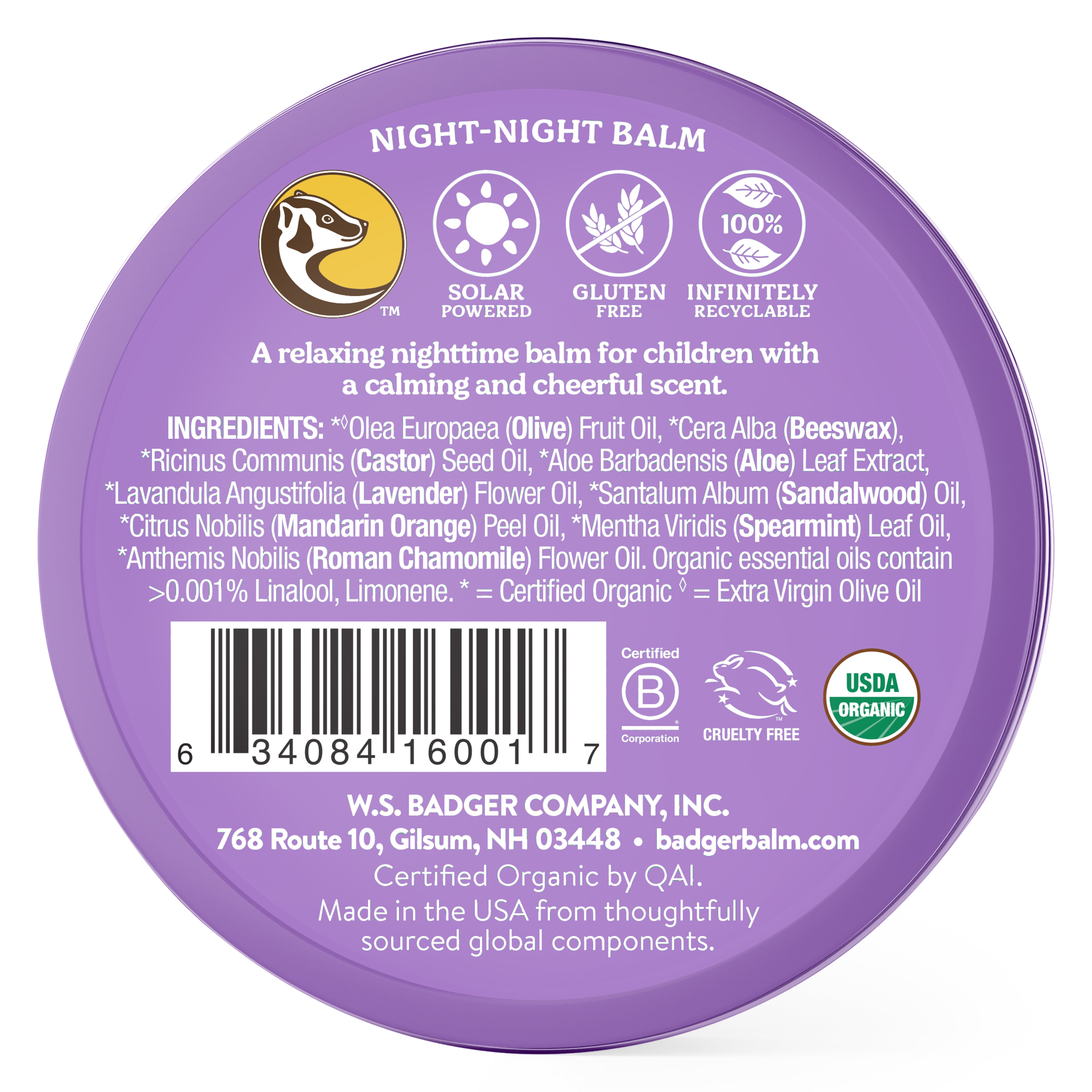 Night Night Badger Balm 2oz