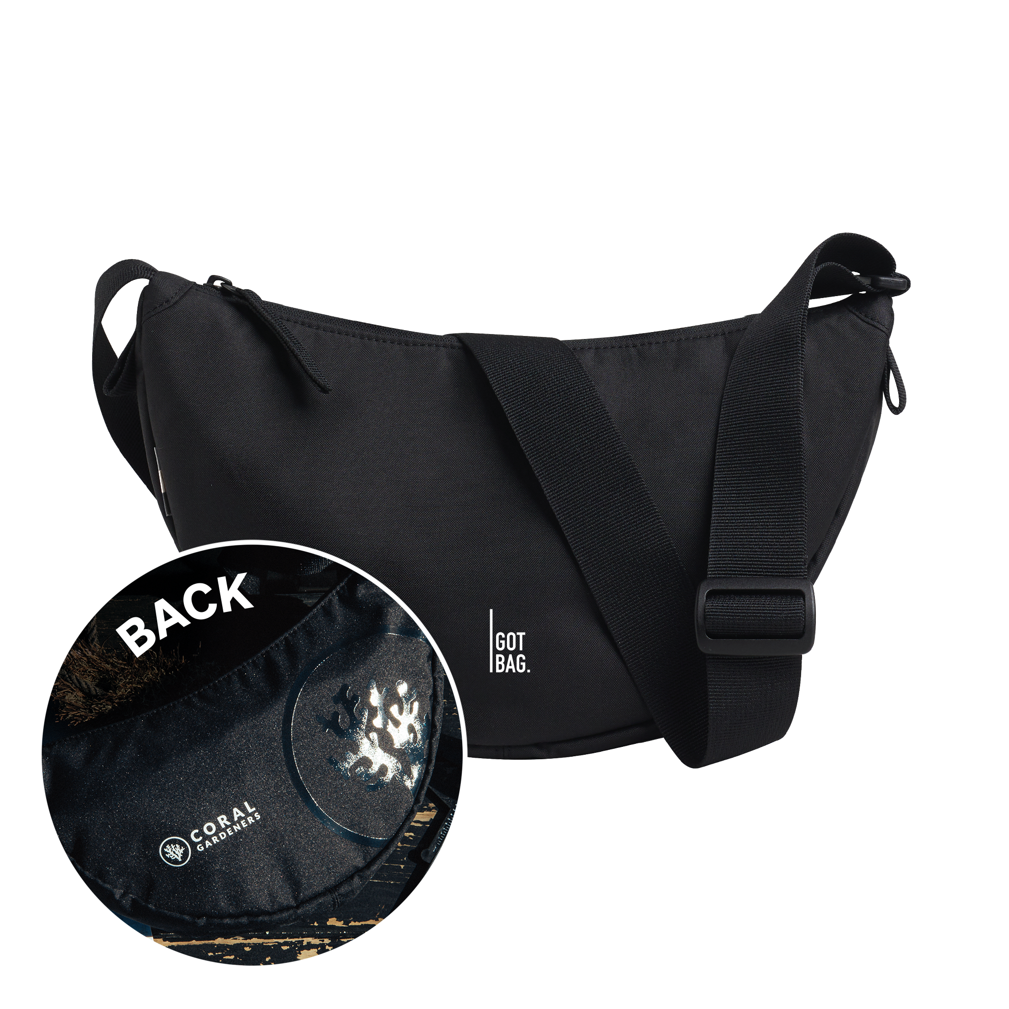 GOT BAG Moon Bag Small – Compact Recycled Ocean Plastic Handbag