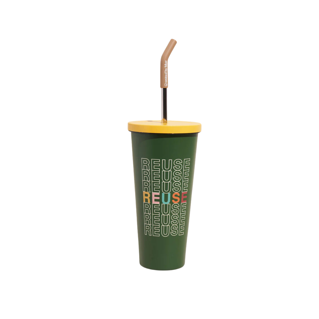 Insulated Steel Straw Tumbler 24 oz