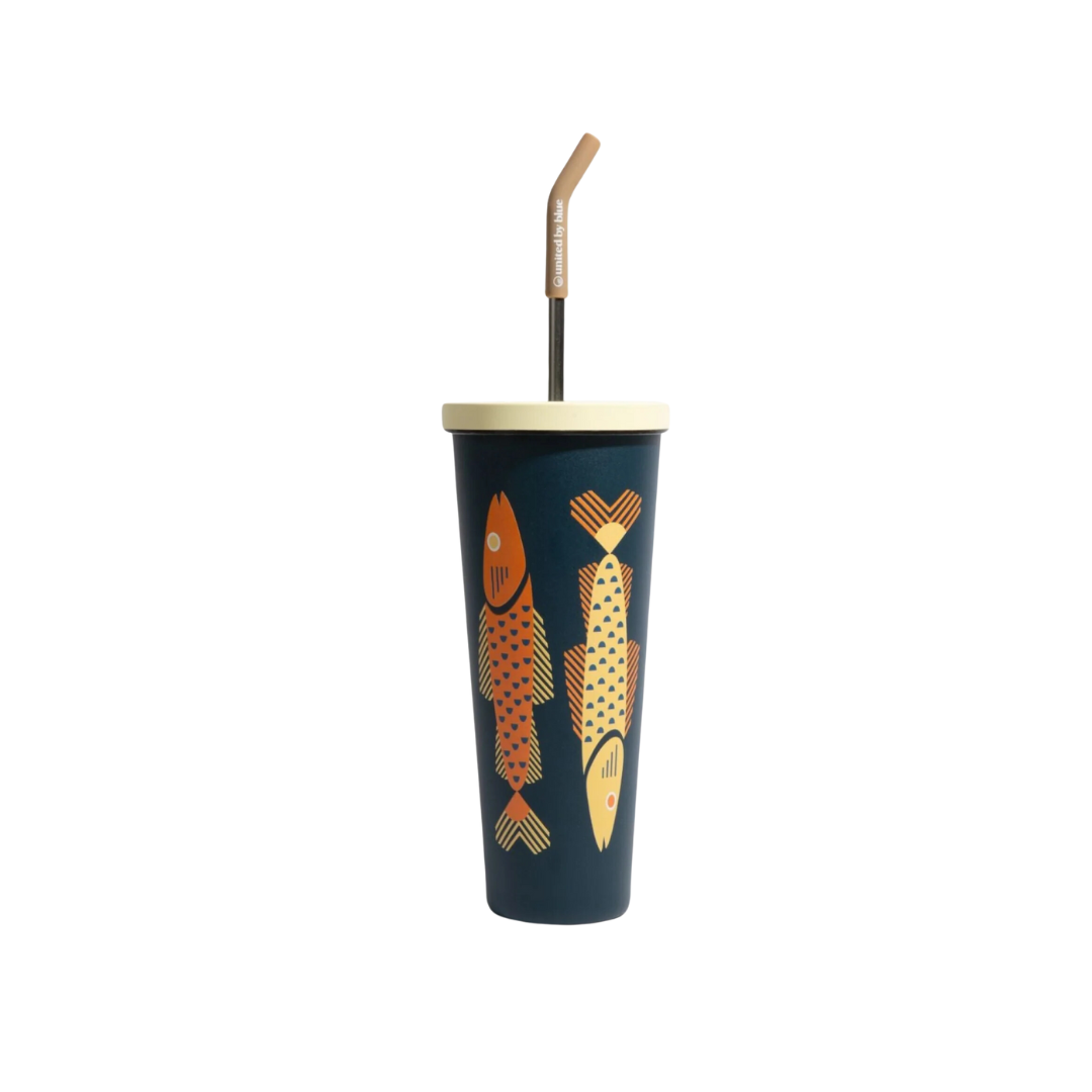 Insulated Steel Straw Tumbler 24 oz