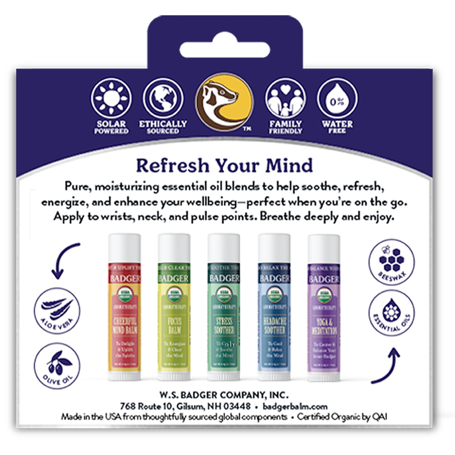 Organic Aromatherapy Travel Kit - 5pk