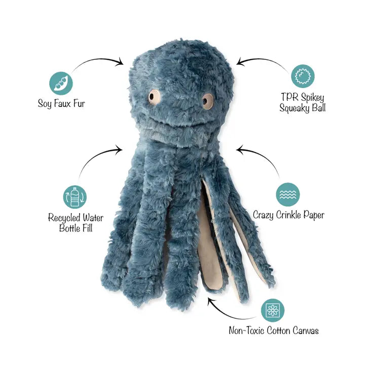 Recycled Octopus Dog Toy