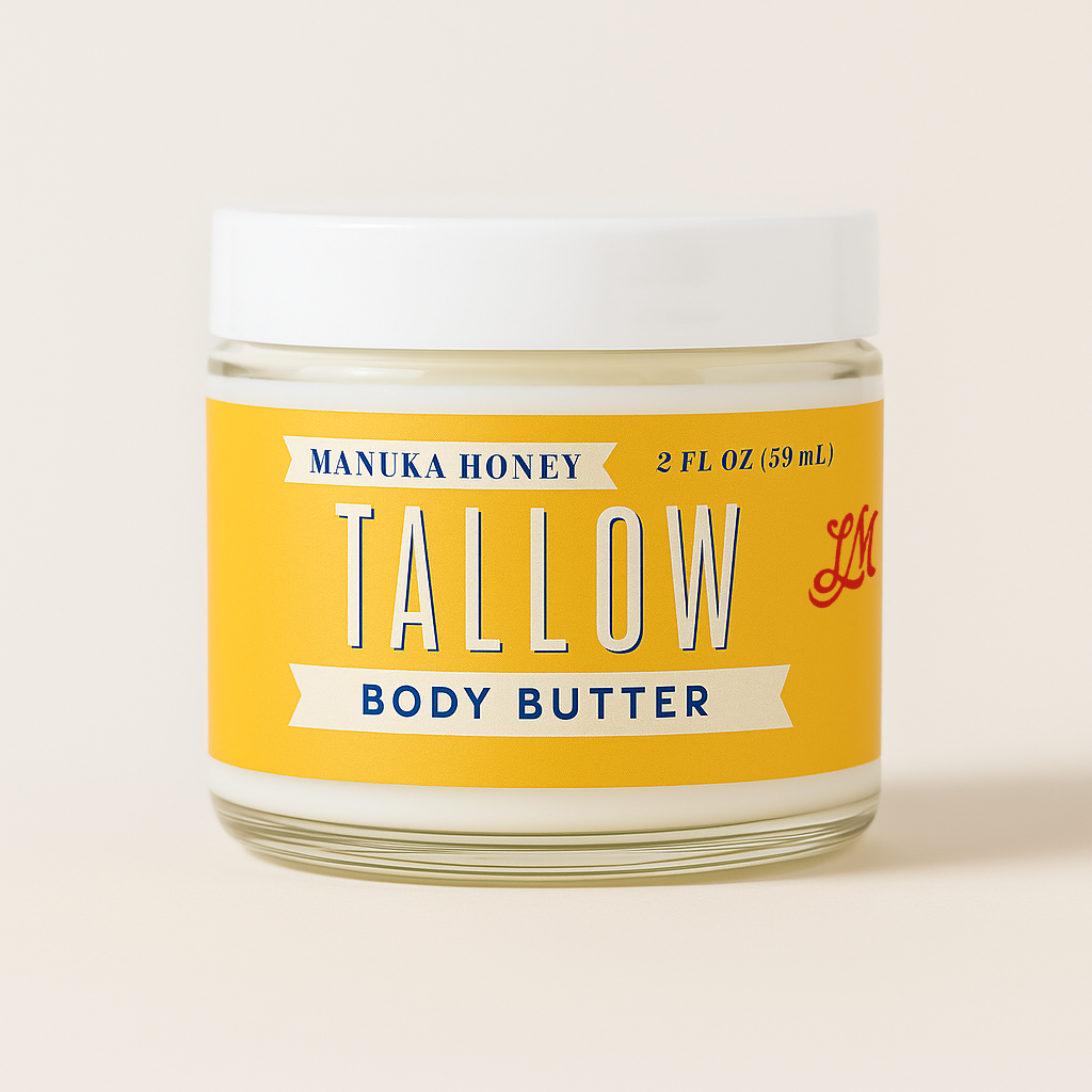 Manuka Honey + Rosehip Tallow Body Butter – Deeply Nourishing & Repairing Natural Skincare
