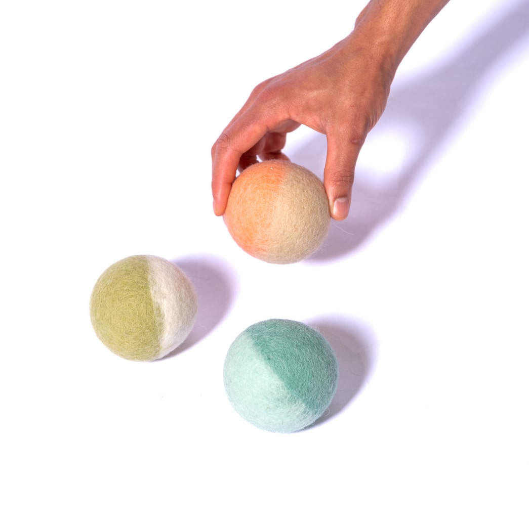 Felt Ball Dog Toy Trio