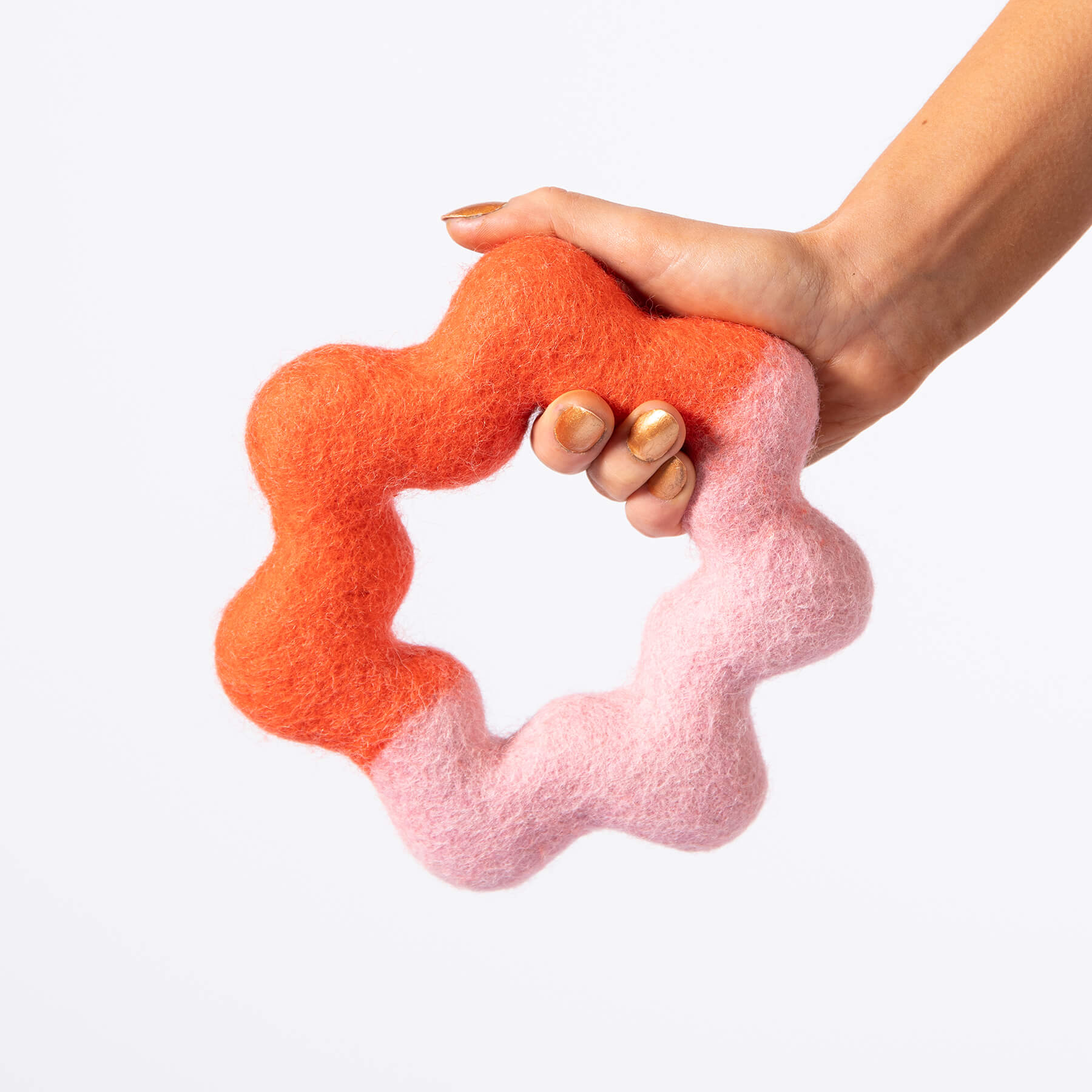 Wiggle Ring Felt Dog Toy