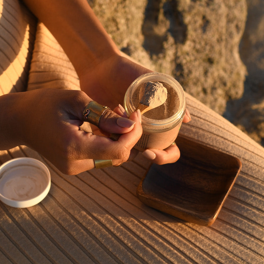 Wooden Facial Bowl + Spoon