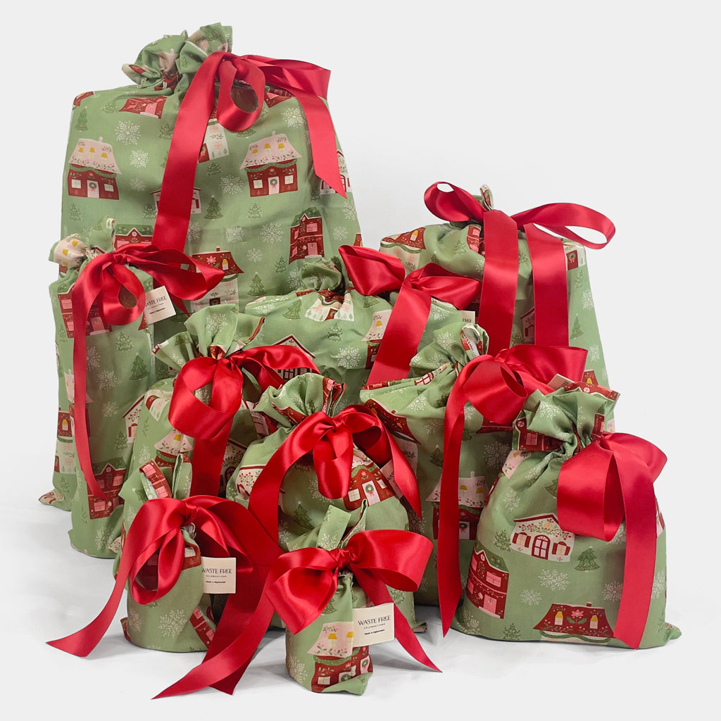 Folk Julandsby (Reusable Gift Bag Set)