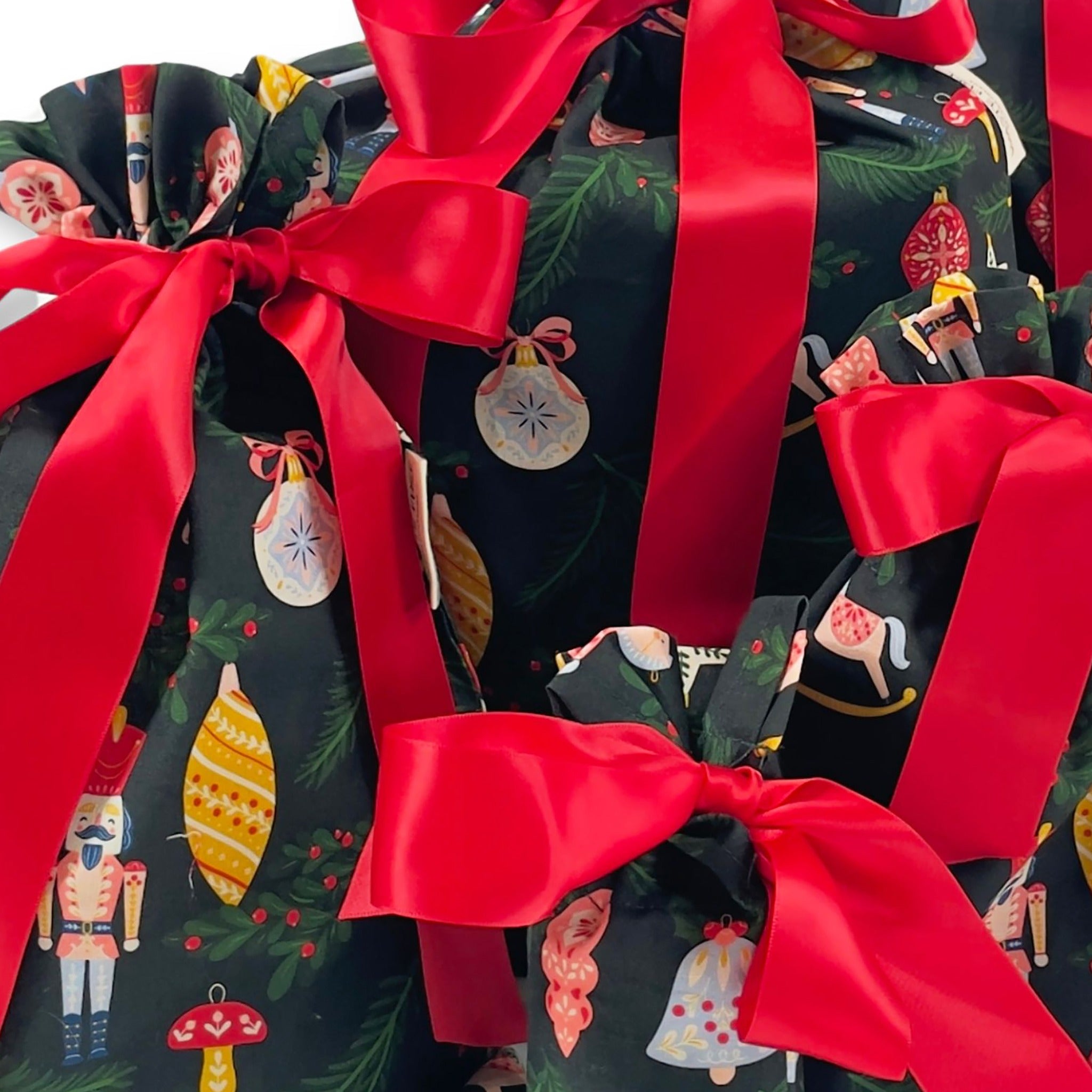 Folk Julepynt (Reusable Gift Bag Set)