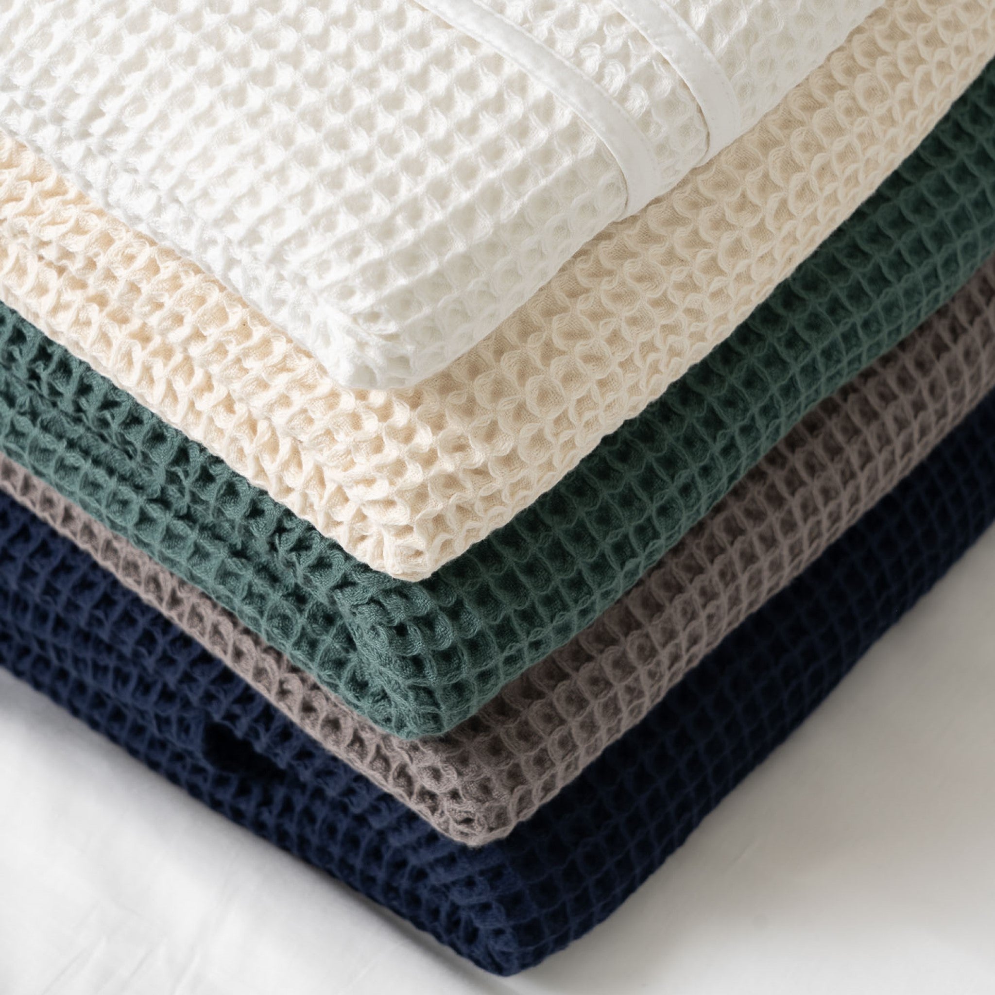 Organic Cotton Waffle Knit Throw Blanket