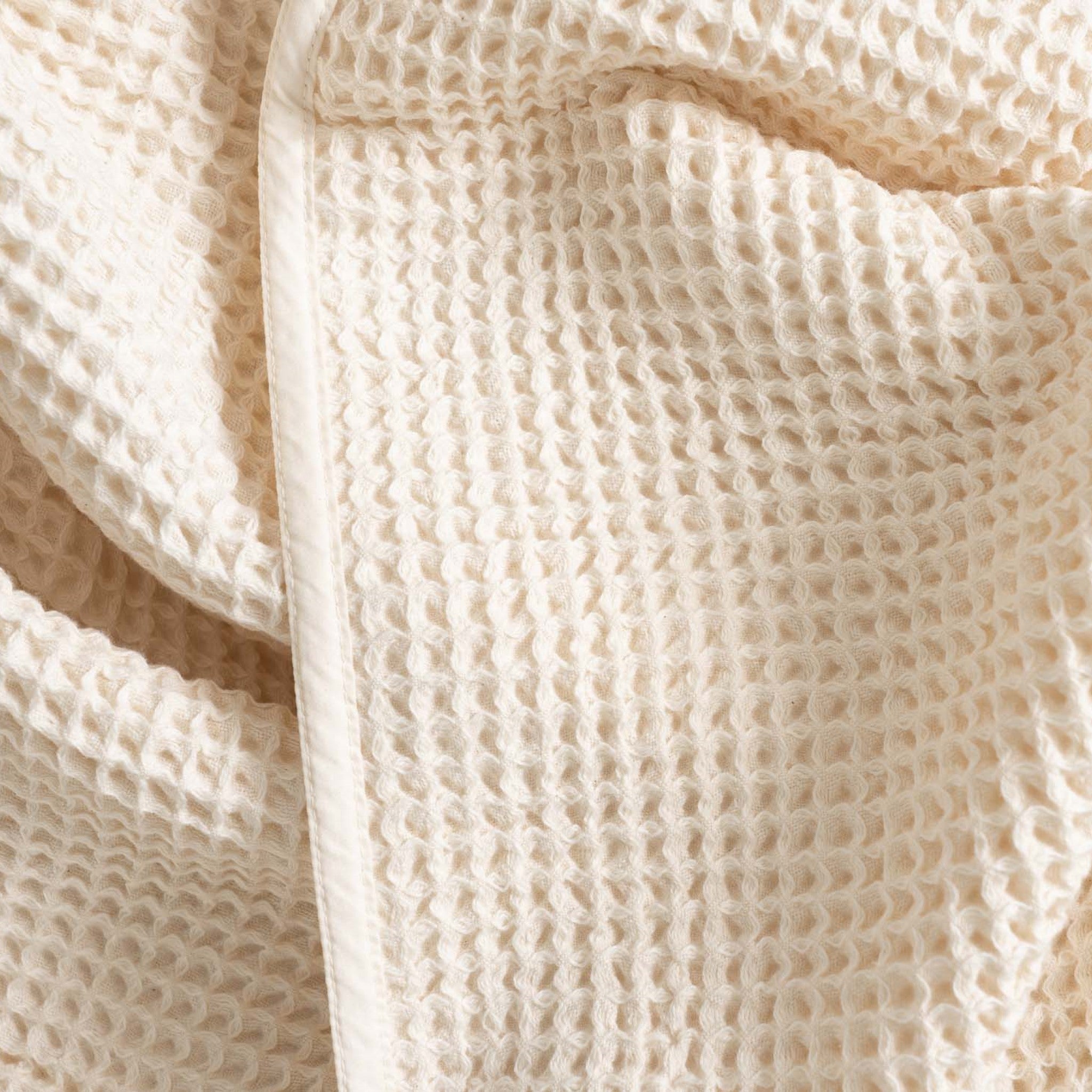 Organic Cotton Waffle Knit Throw Blanket