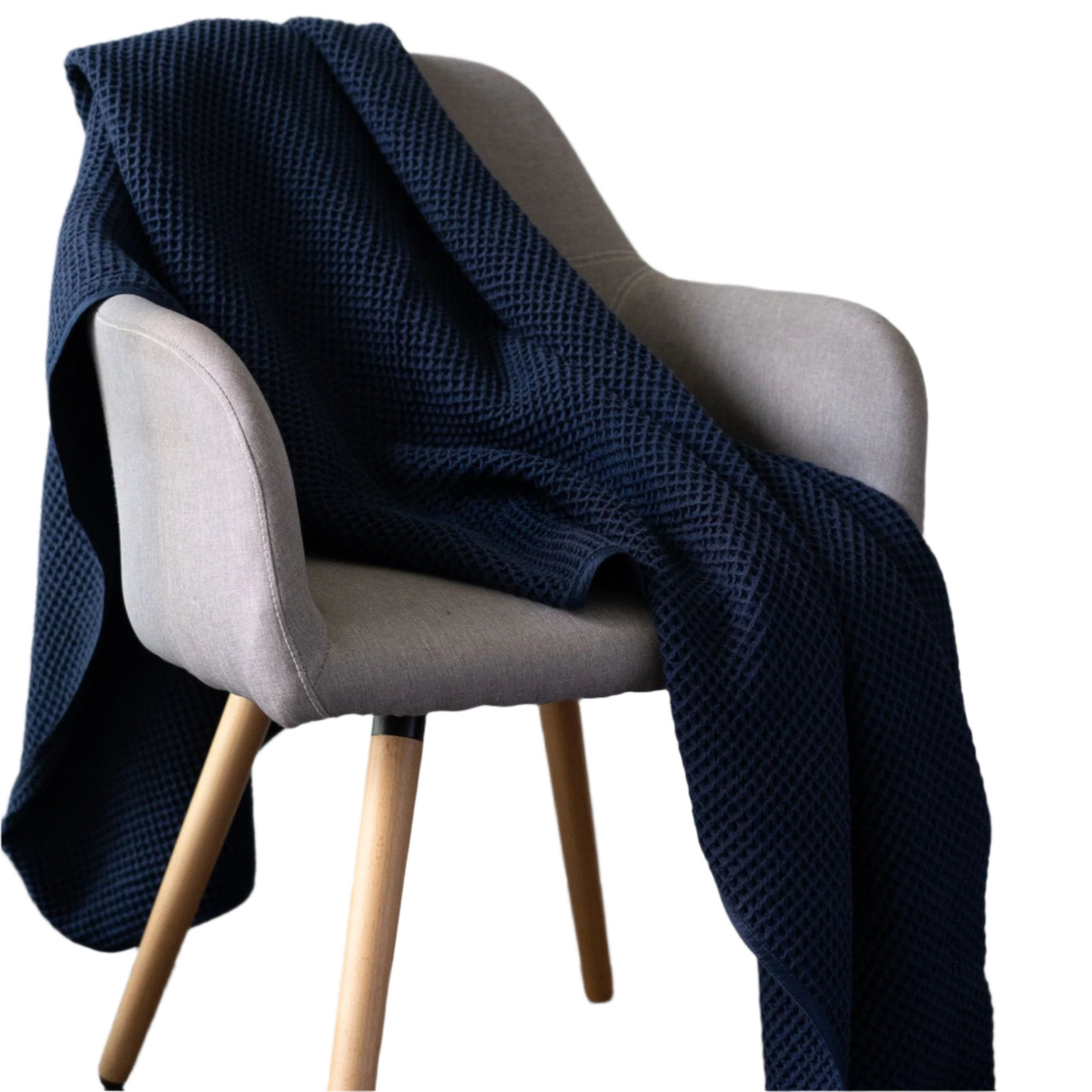 Organic Cotton Waffle Knit Throw Blanket