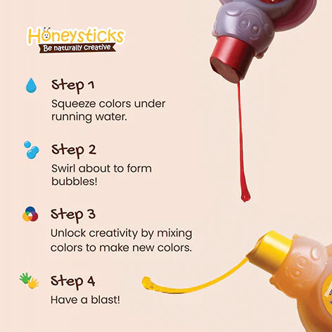 Color‑Mixing Bubble Bath Paint, 3‑Pack