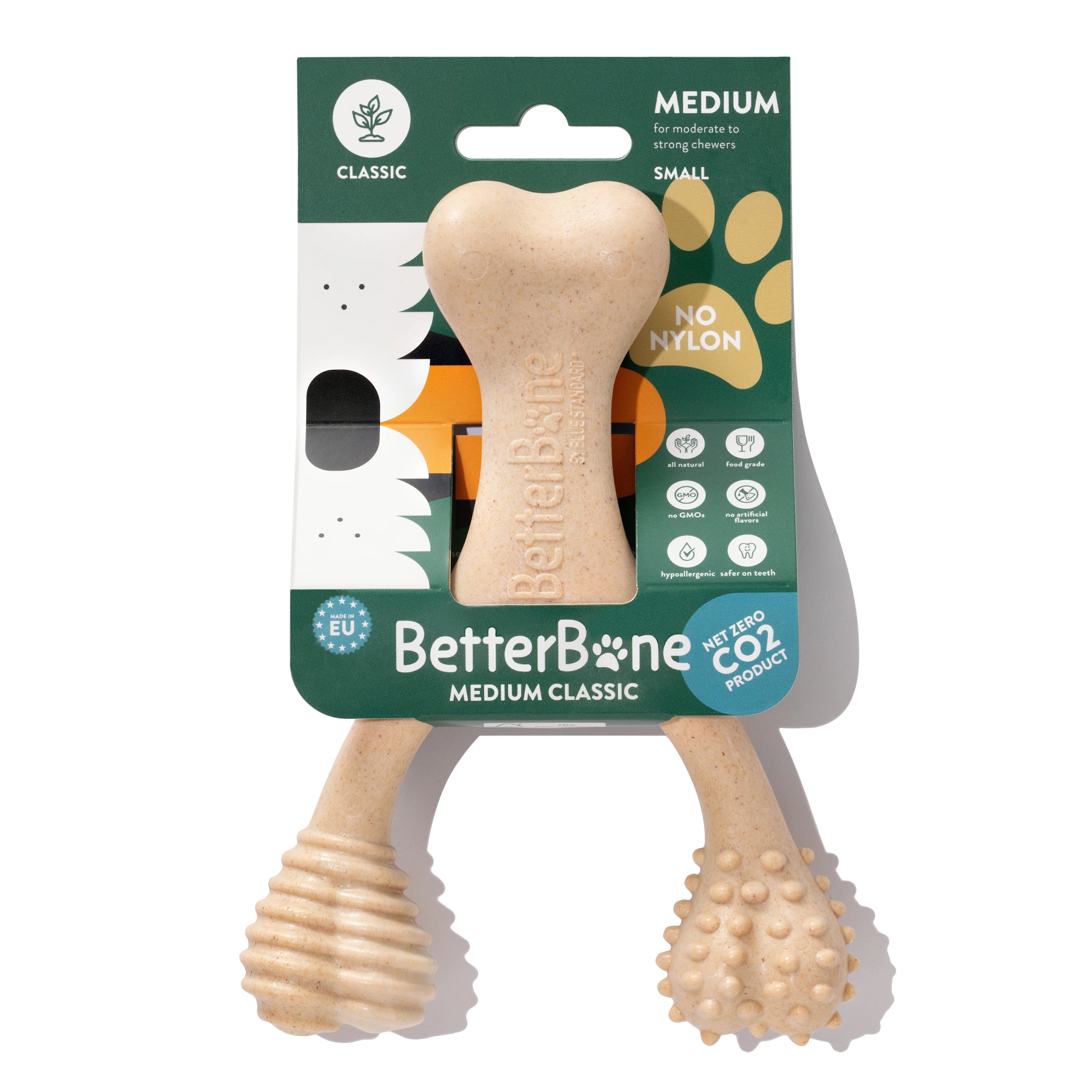 All Natural Dog Bone - Eco Friendly Dog Toy - Non-Splintering, Nylon Free