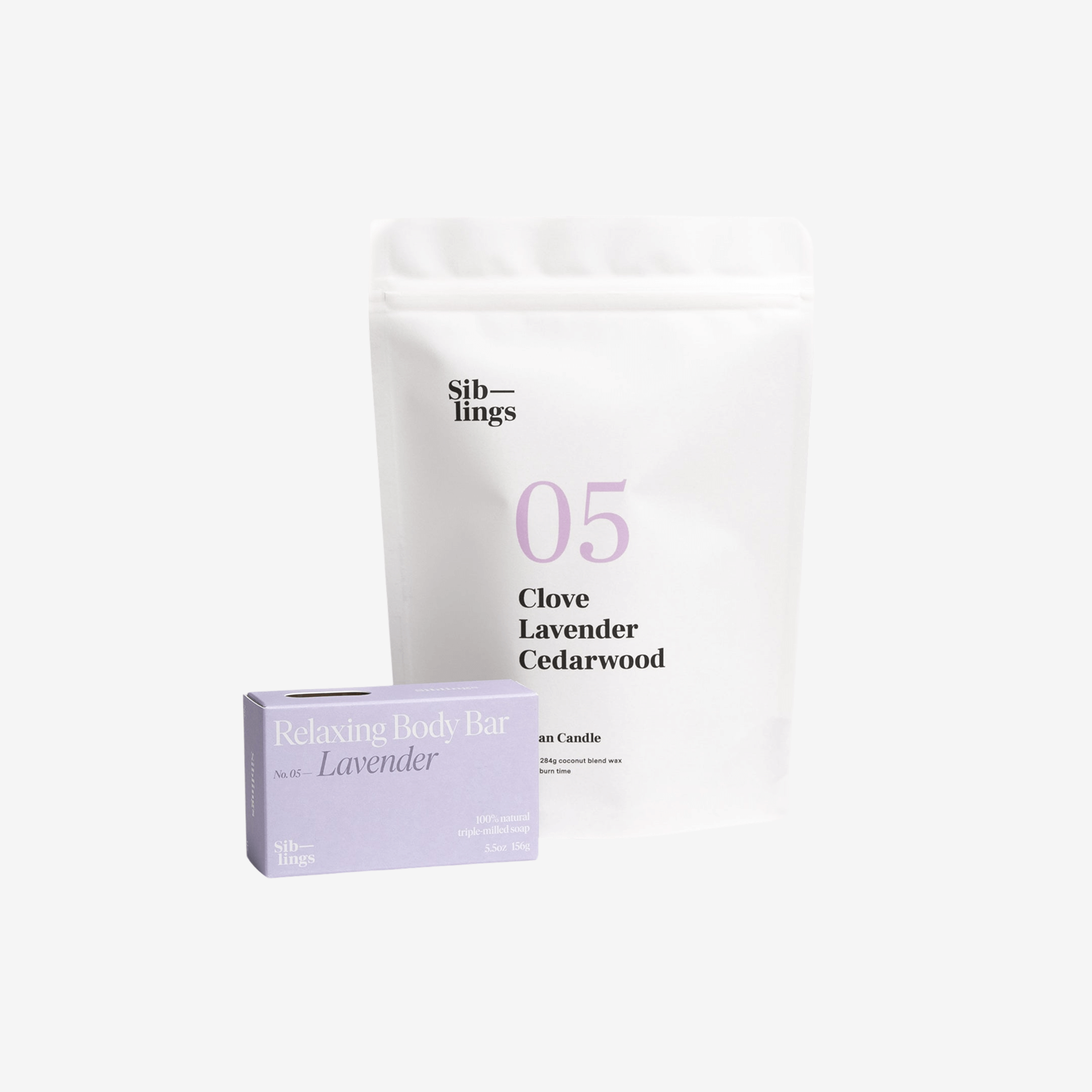 Relaxing Scent Candle Refill + Soap Set