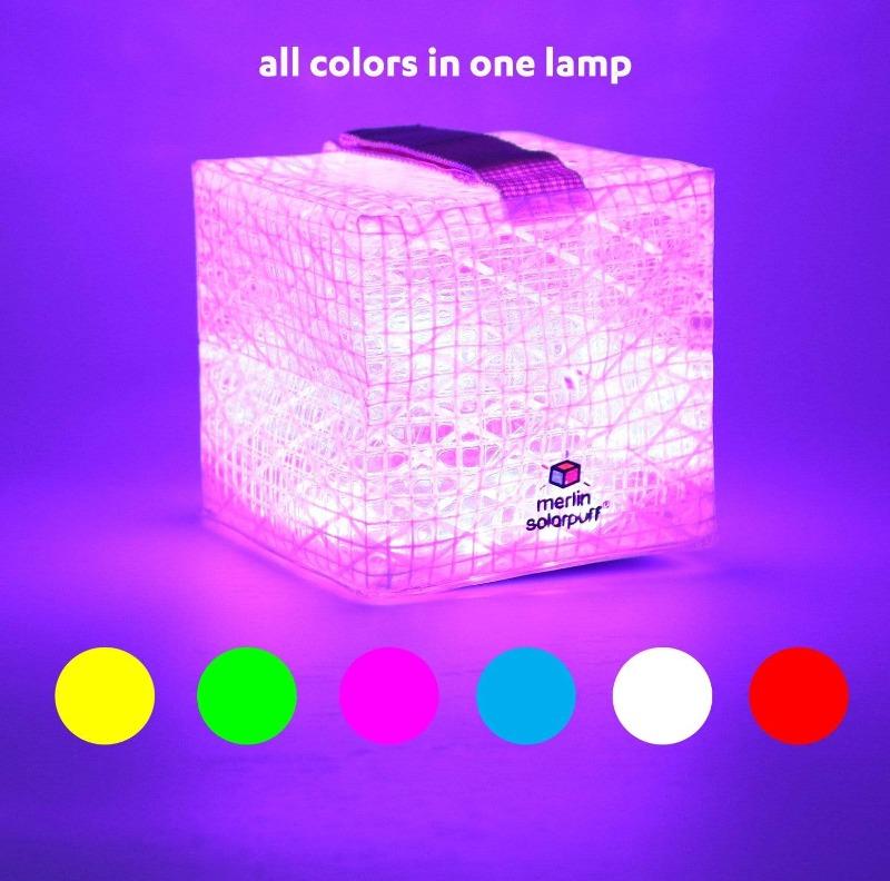 Collapsable Solar-Powered Lantern SolarPuff™ in Warm White