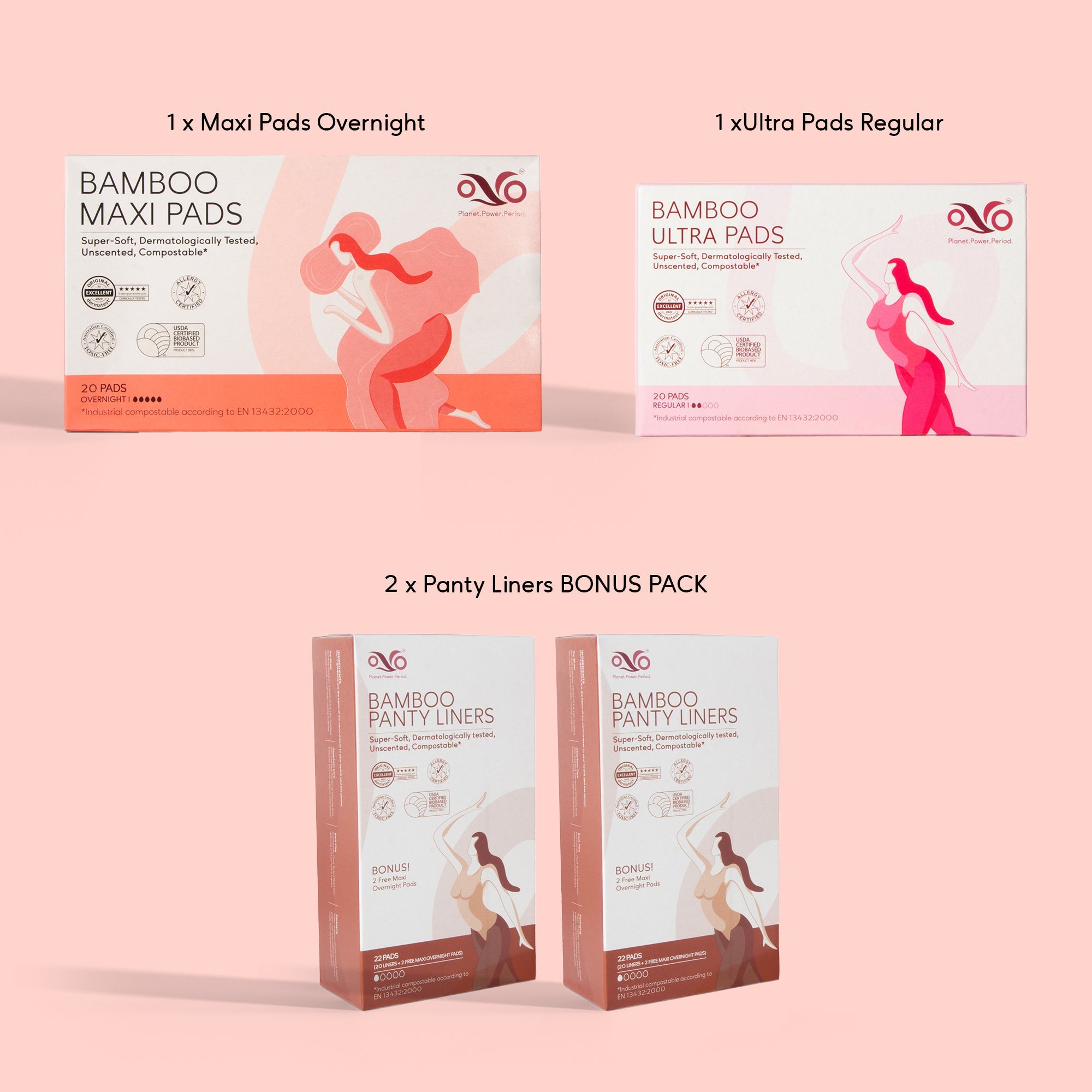 The Rooted Flow Bundle, Organic Period Care for Heavy Flow