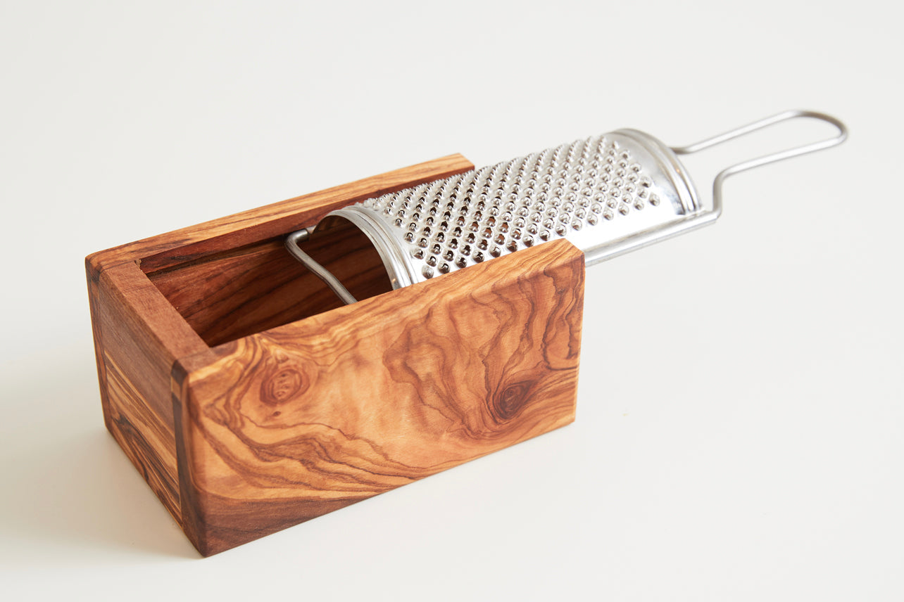 Italian Olivewood Parmesan Cheese Box Grater