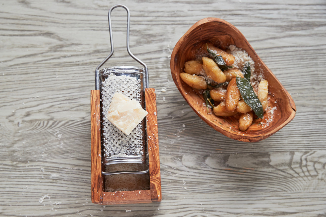 Italian Olivewood Parmesan Cheese Box Grater