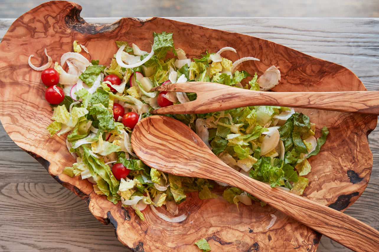 Italian Olivewood Root Salad Bowl