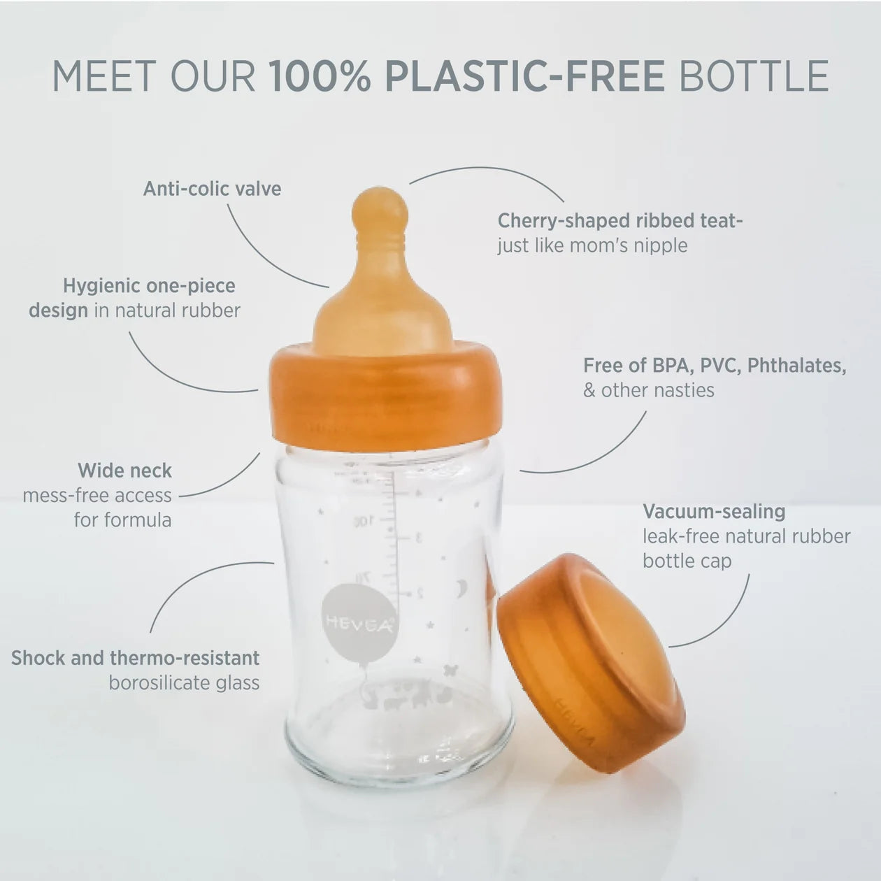 Plastic Free Glass Baby Bottle 2-Pack