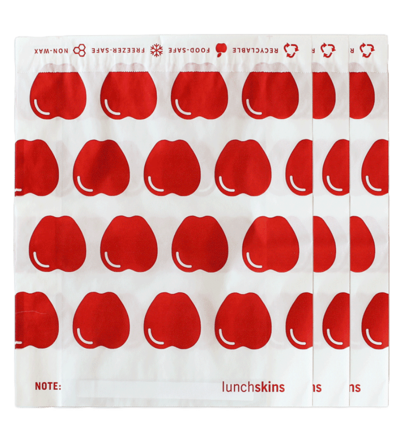 500 Self-Sealing Sandwich Bags - Apple