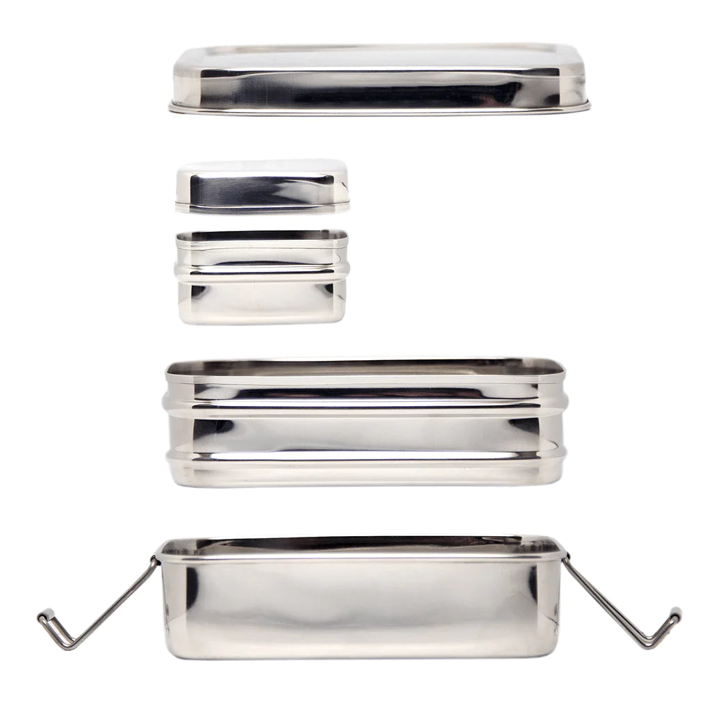 3-in-1 Classic Stainless Steel Lunchbox