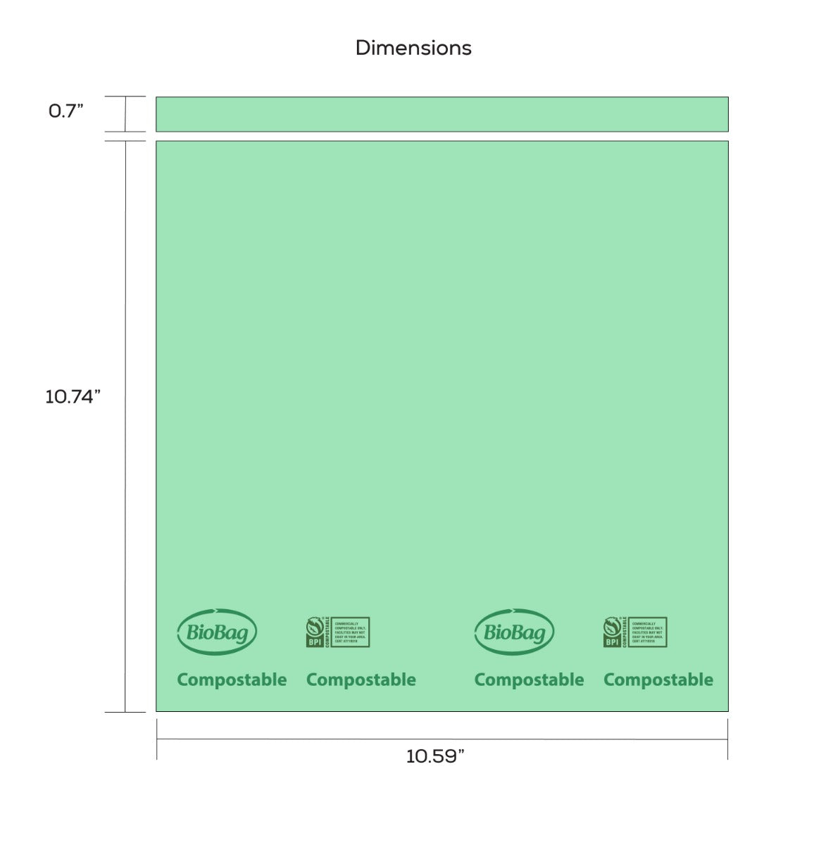 Compostable & Resealable Gallon-Size Bags - 15pk