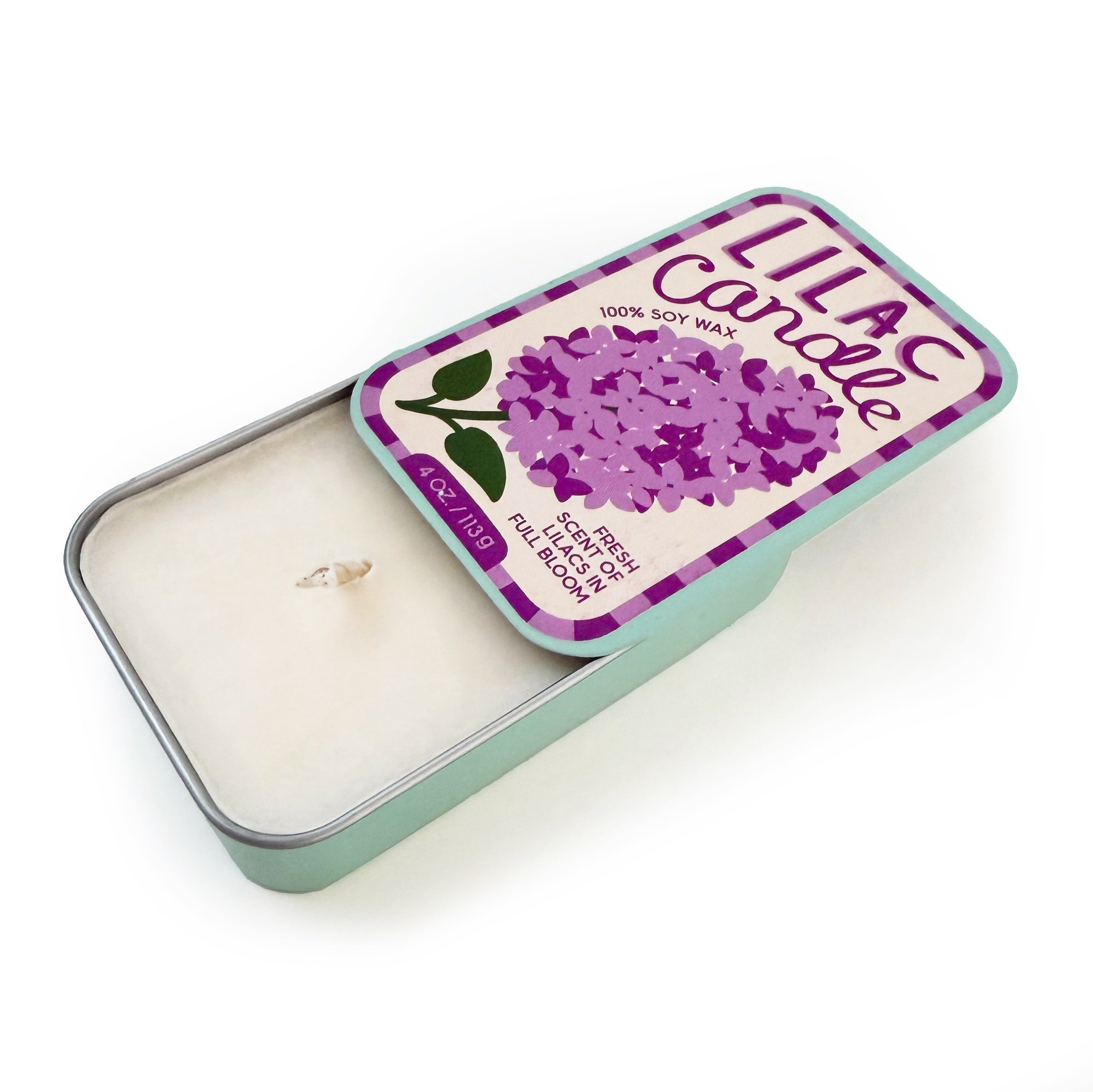 The Neighborgoods Lilac Candle - Soy Wax Sardine Tin