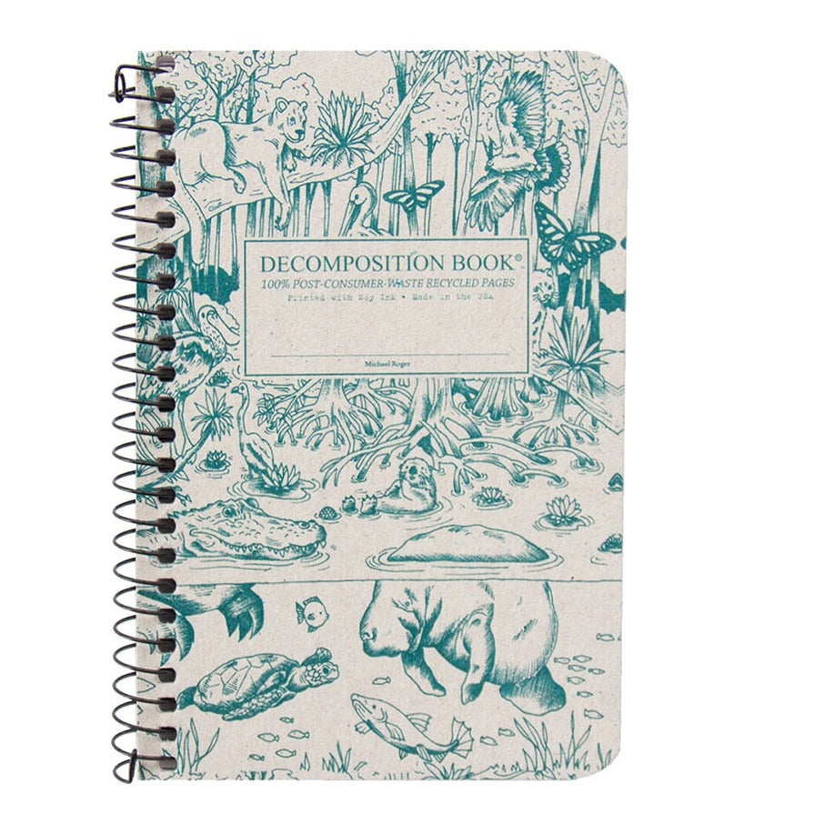 Pocket Sized Ruled Spiral Decomposition Notebook