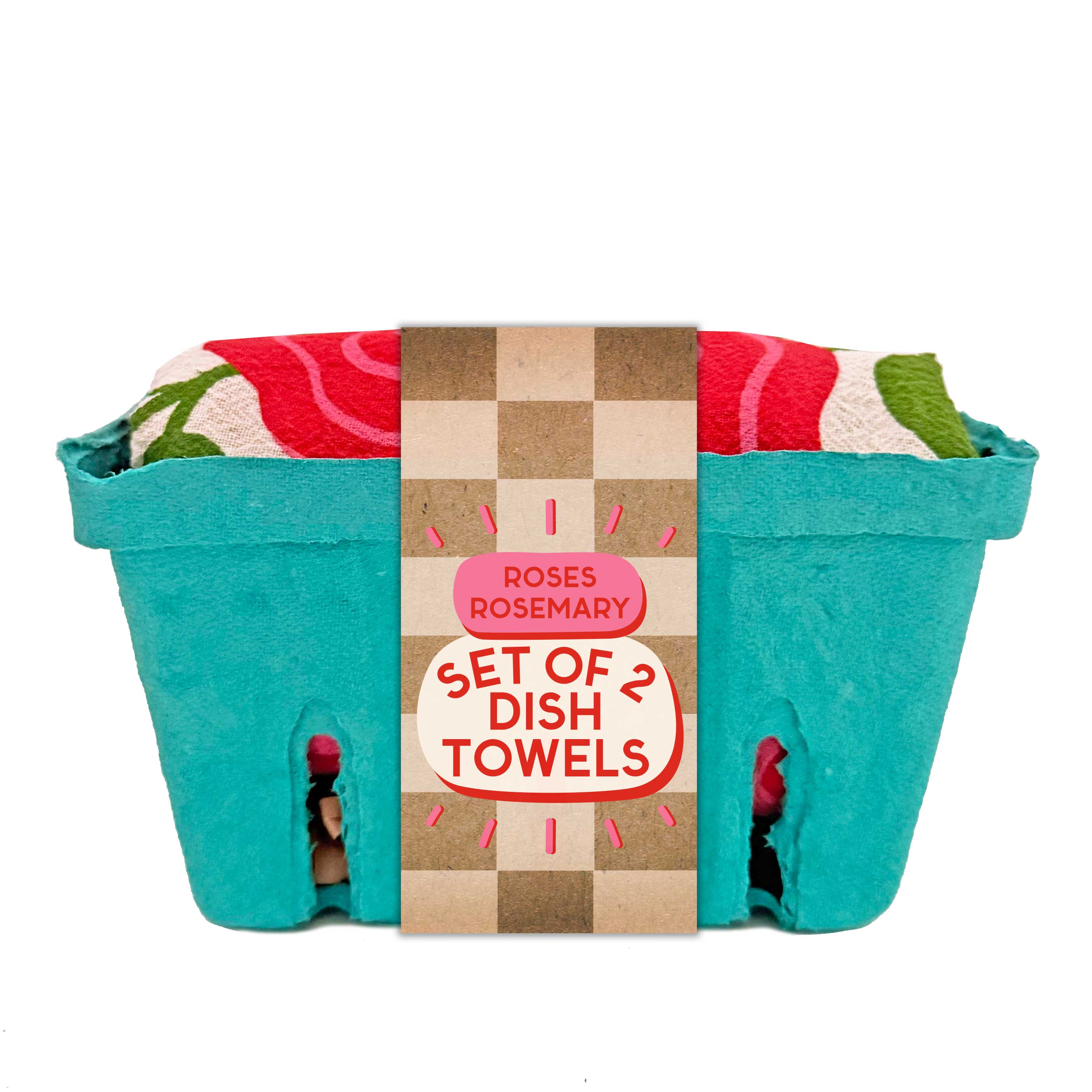 Rose Garden Organic Cotton Dish Towel Set - 2 Pack