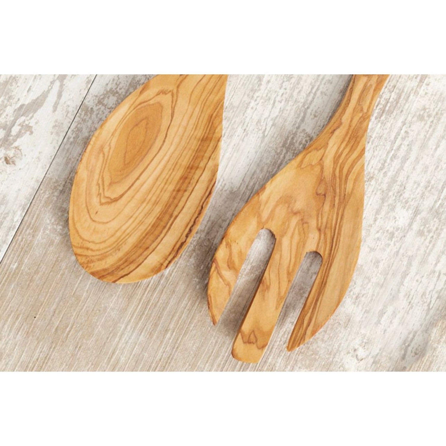 Italian Olivewood Salad Servers