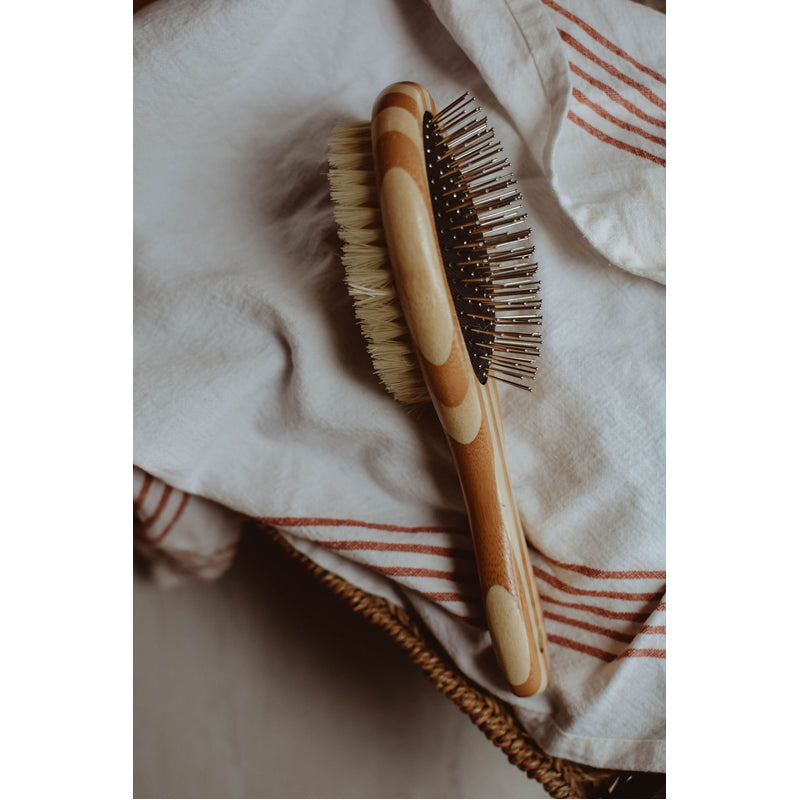 Double-Sided Bamboo Dog Brush