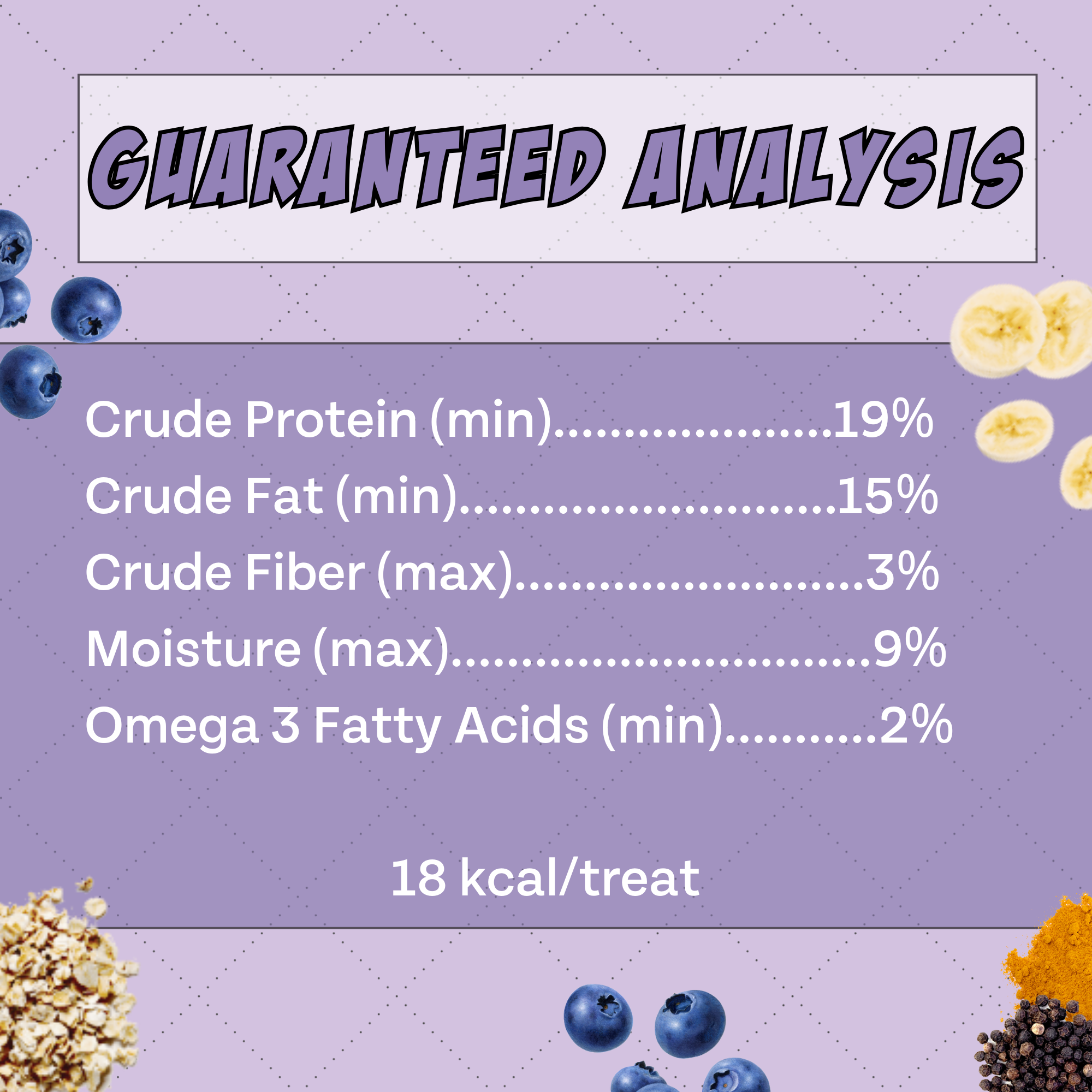 Antioxidant Dog Treats: Banana, Cricket, and Blueberry, 2pack